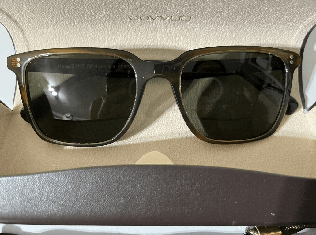 Oliver Peoples LACHMAN 53mm Optical Frames in Navy Bark Brown Horn Size ONE SIZE - 9 Thumbnail