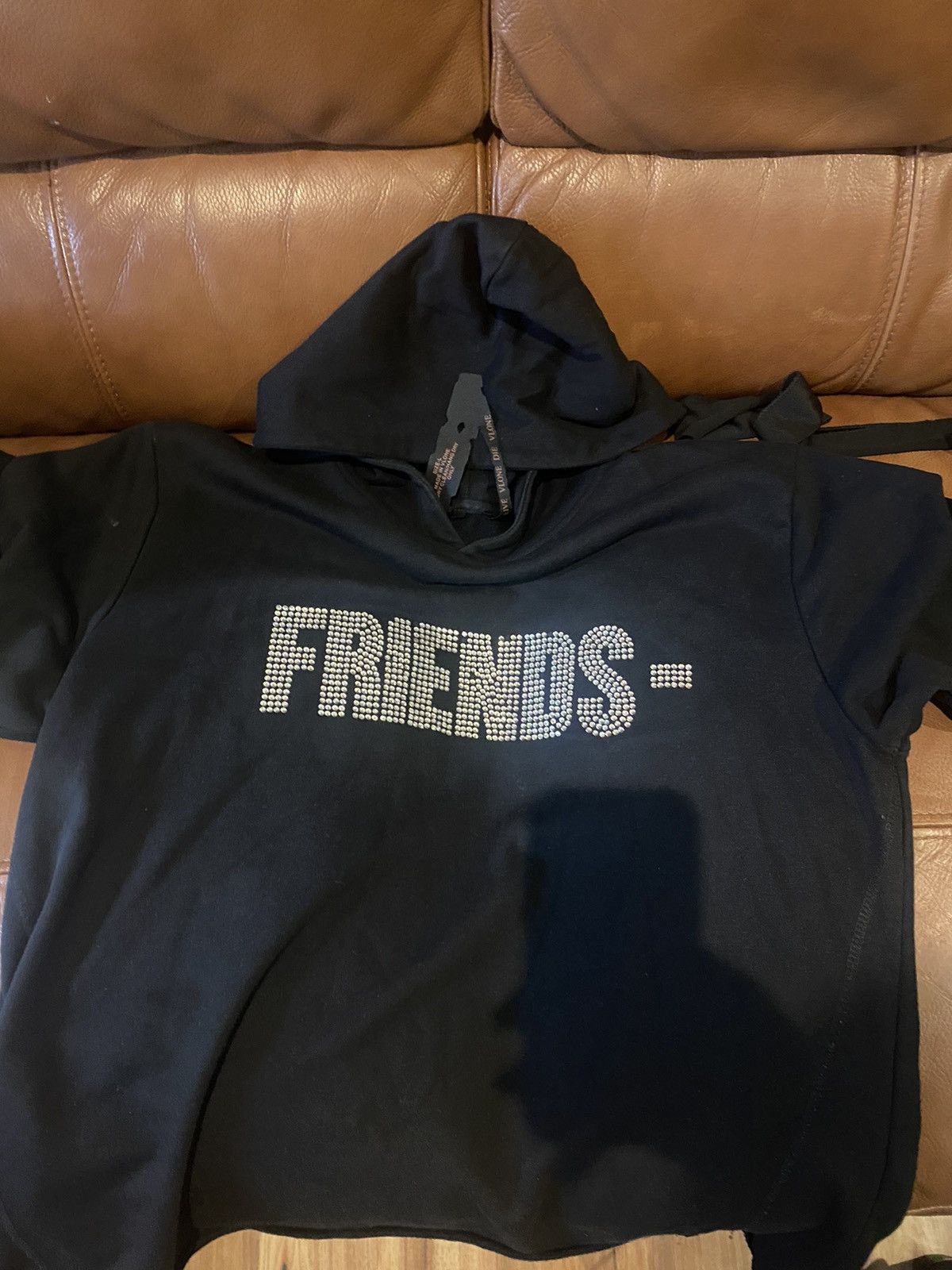 VLONE Black Rhinestones FRIENDS Hoodie