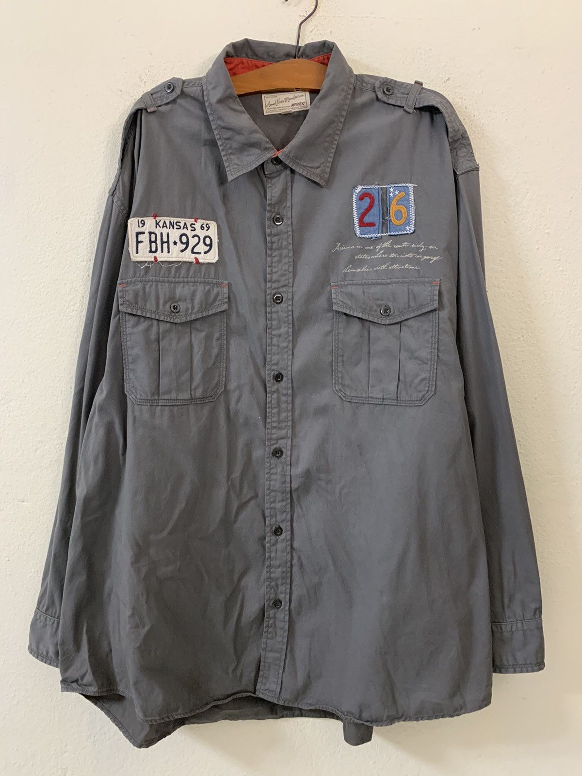 Avirex Vintage Avirex Hi Storic Route Big Size Shirt Size US XXL / EU 58 / 5 - 9 Thumbnail