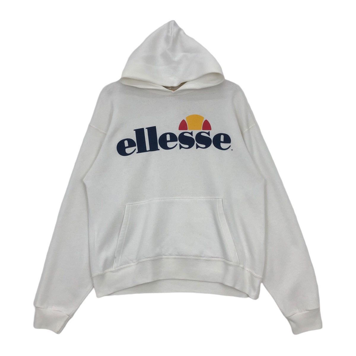 Vtg 90’ ELLESSE Big Logo Hoodie Sweatshirt Pullover Jumper