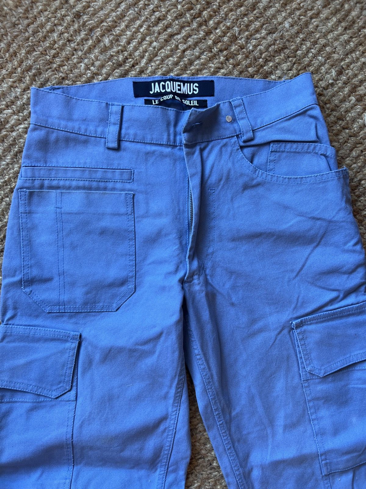 image of Jacquemus Blue Workwear Utility Pants, Men's (Size 28)