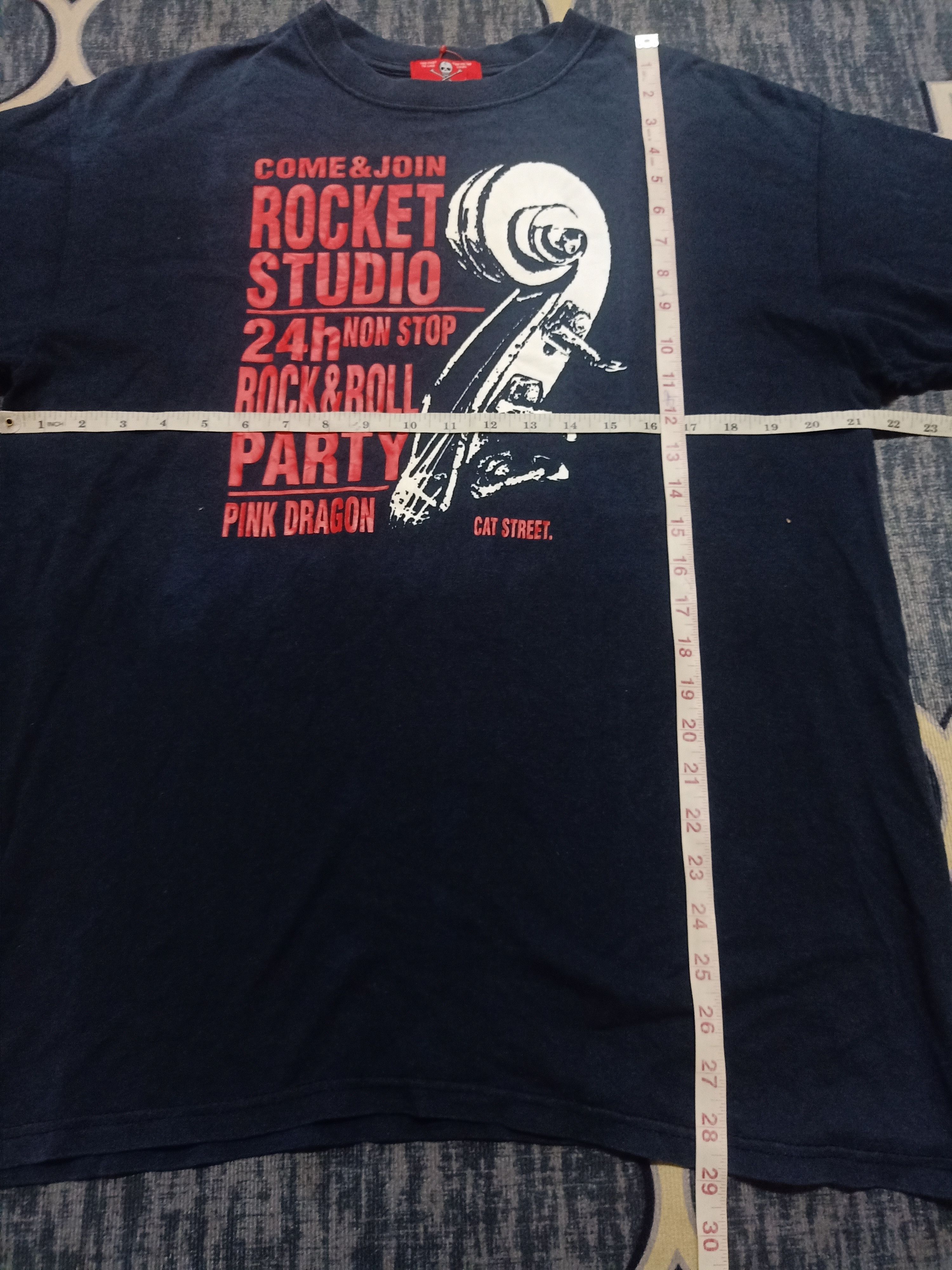 Bounty Hunter × Japanese Brand Vintage Cream Soda Pink Dragon Rock n Roll Wording tee Size US M / EU 48-50 / 2 - 3 Thumbnail