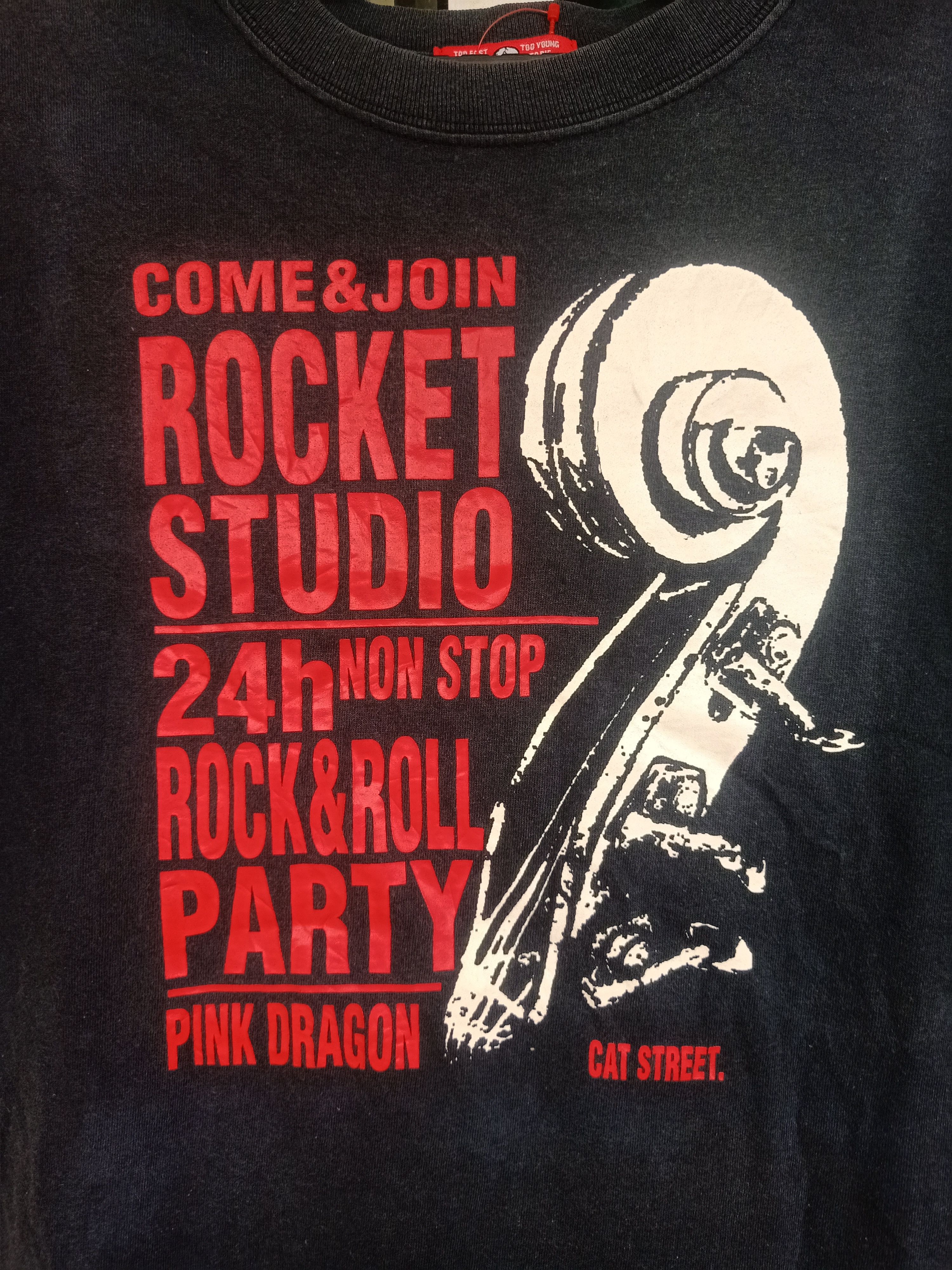 Bounty Hunter × Japanese Brand Vintage Cream Soda Pink Dragon Rock n Roll Wording tee Size US M / EU 48-50 / 2 - 6 Thumbnail