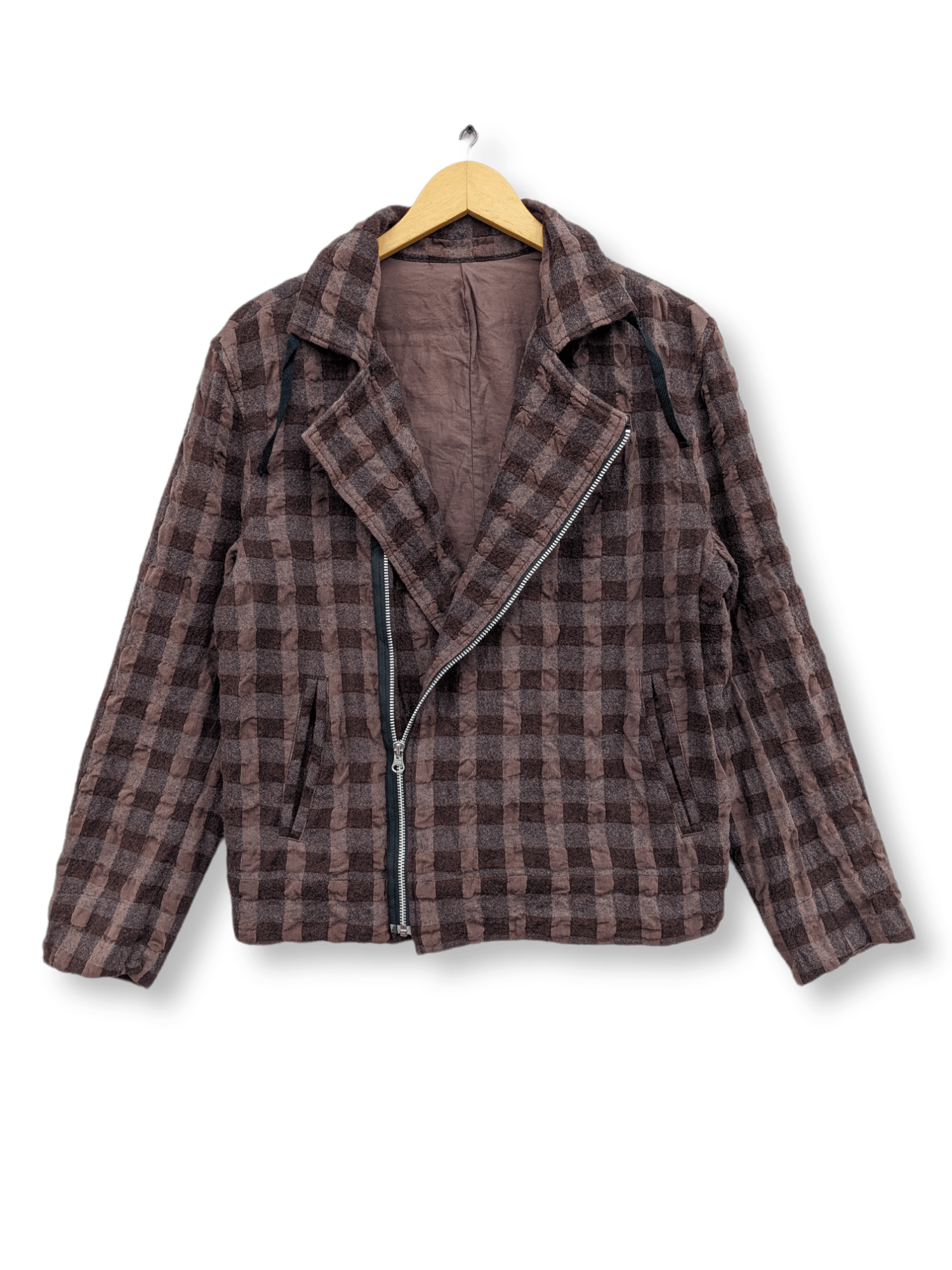 image of Archival Clothing x Ppfm Checked Double Collar Jacket in Mix, Men's (Size Small)