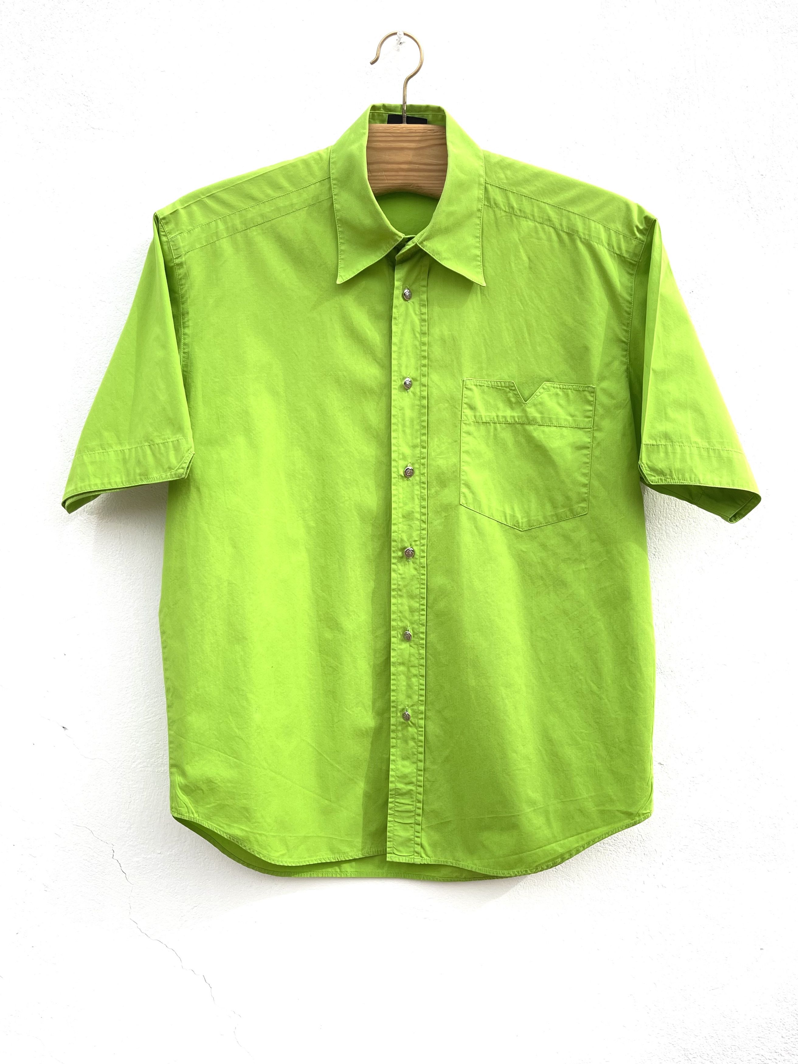 Versace 🔥vintage Versace shirt green summer size L Size US XL / EU 56 / 4 - 1 Thumbnail