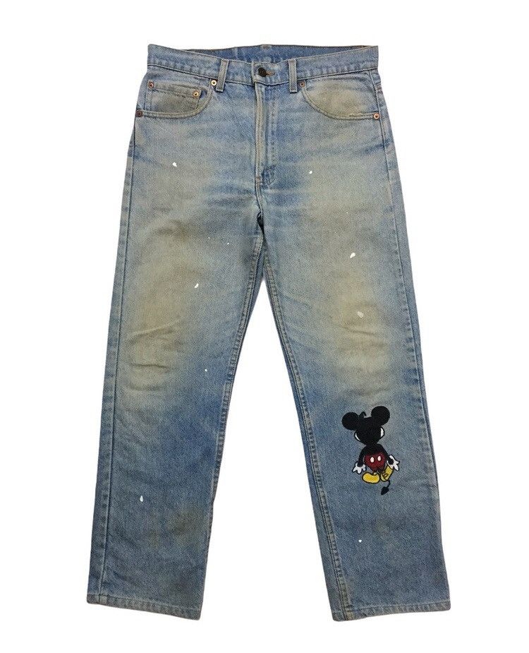 RARE VINTAGE LEVIS 505 X DISNEY MICKEY MOUSE PAINT JEANS