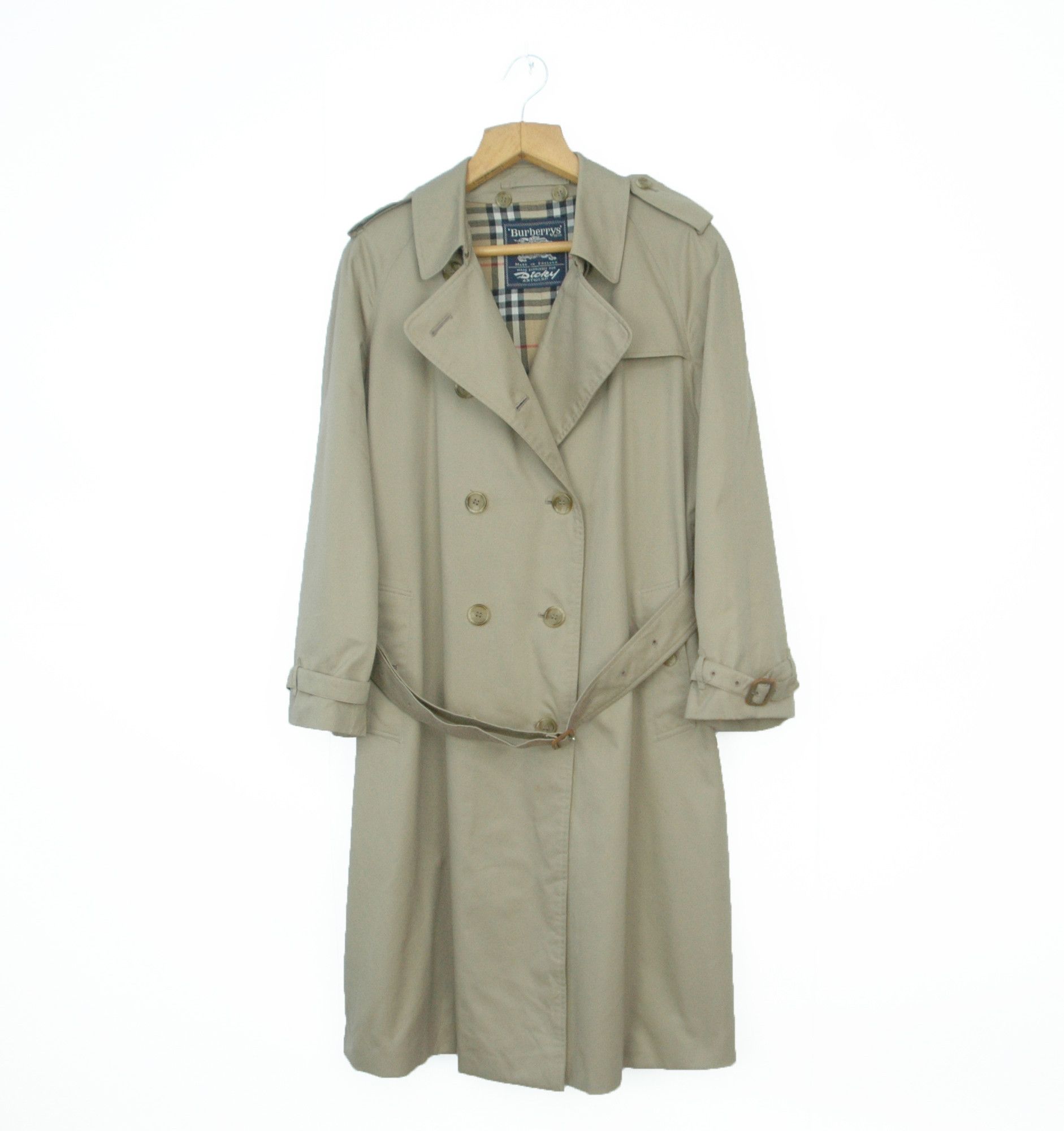 Burberry Burberrys Vintage Double Breasted Nova Check Trench Coat Size XL / US 12-14 / IT 48-50 - 1 Thumbnail