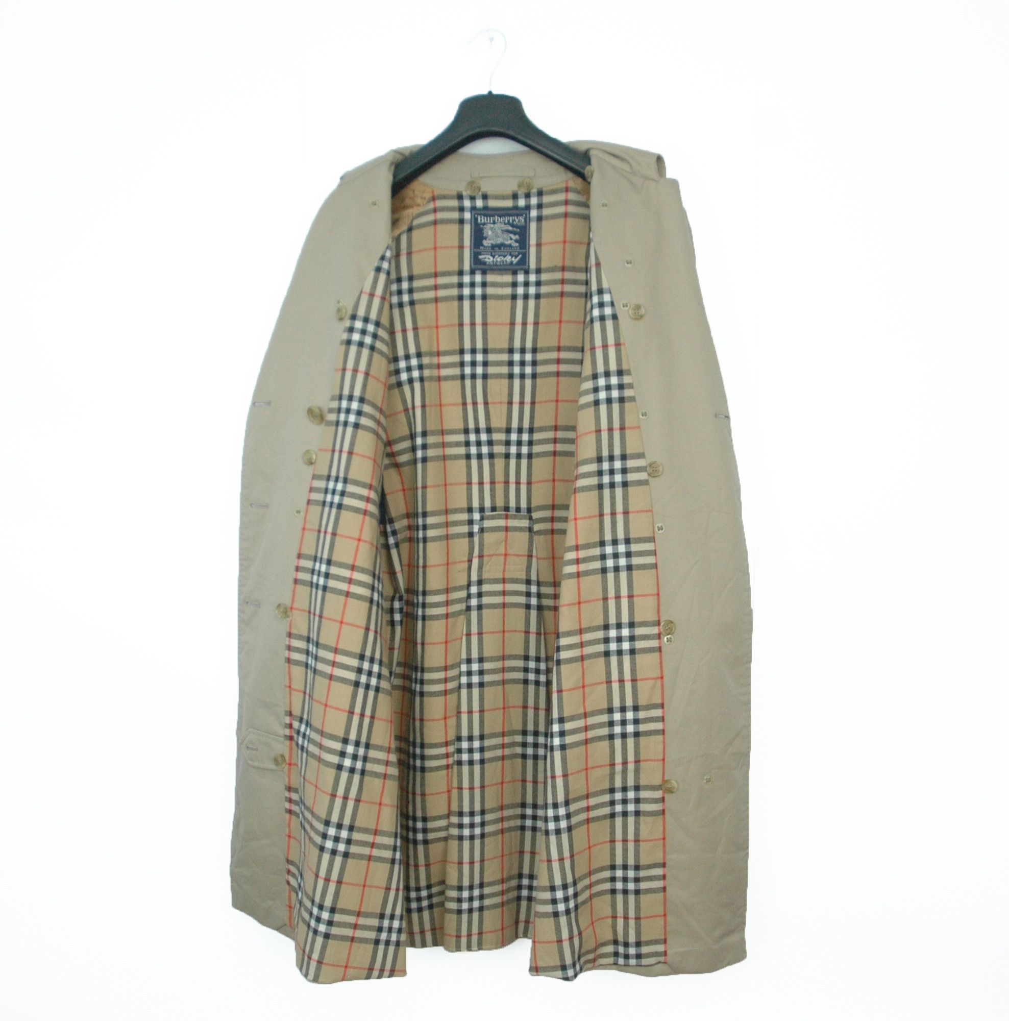 Burberry Burberrys Vintage Double Breasted Nova Check Trench Coat Size XL / US 12-14 / IT 48-50 - 11 Thumbnail
