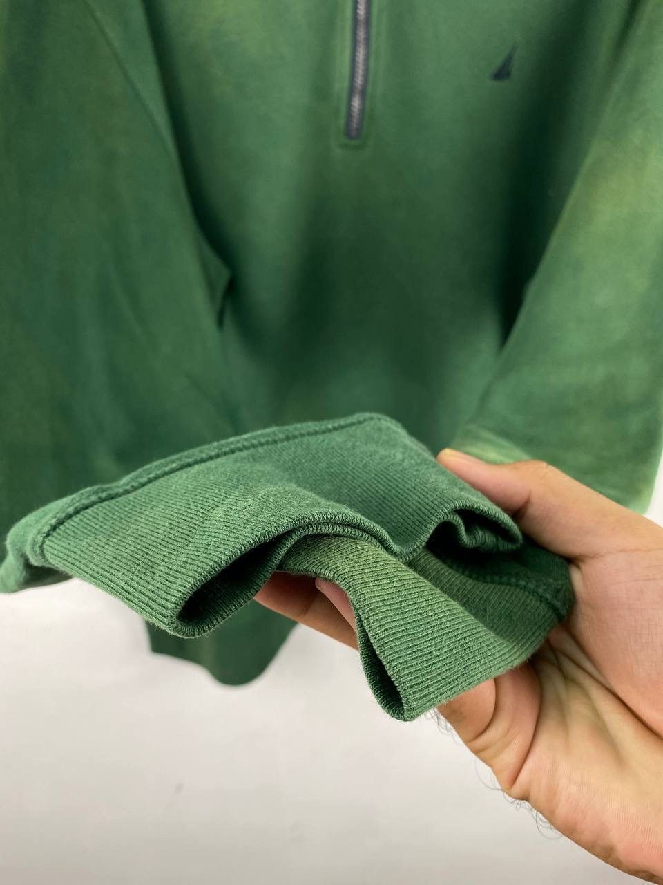 Nautica × Vintage THRASHED🔥 90s vintage sunfaded nautica sweatshirt half zip Size US XL / EU 56 / 4 - 7 Thumbnail