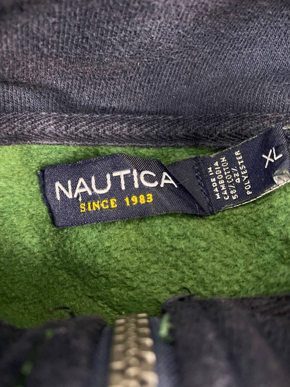 Nautica × Vintage THRASHED🔥 90s vintage sunfaded nautica sweatshirt half zip Size US XL / EU 56 / 4 - 4 Thumbnail