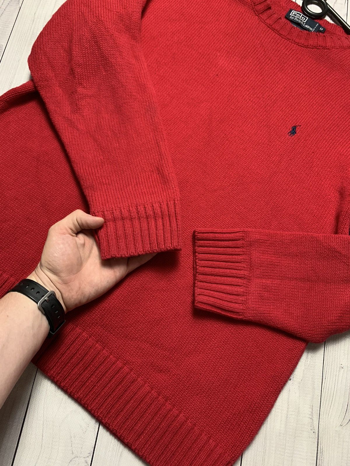 Polo Ralph Lauren × Ralph Lauren × Vintage Vintage Sweater Ralph Lauren size M red Size US M / EU 48-50 / 2 - 4 Thumbnail