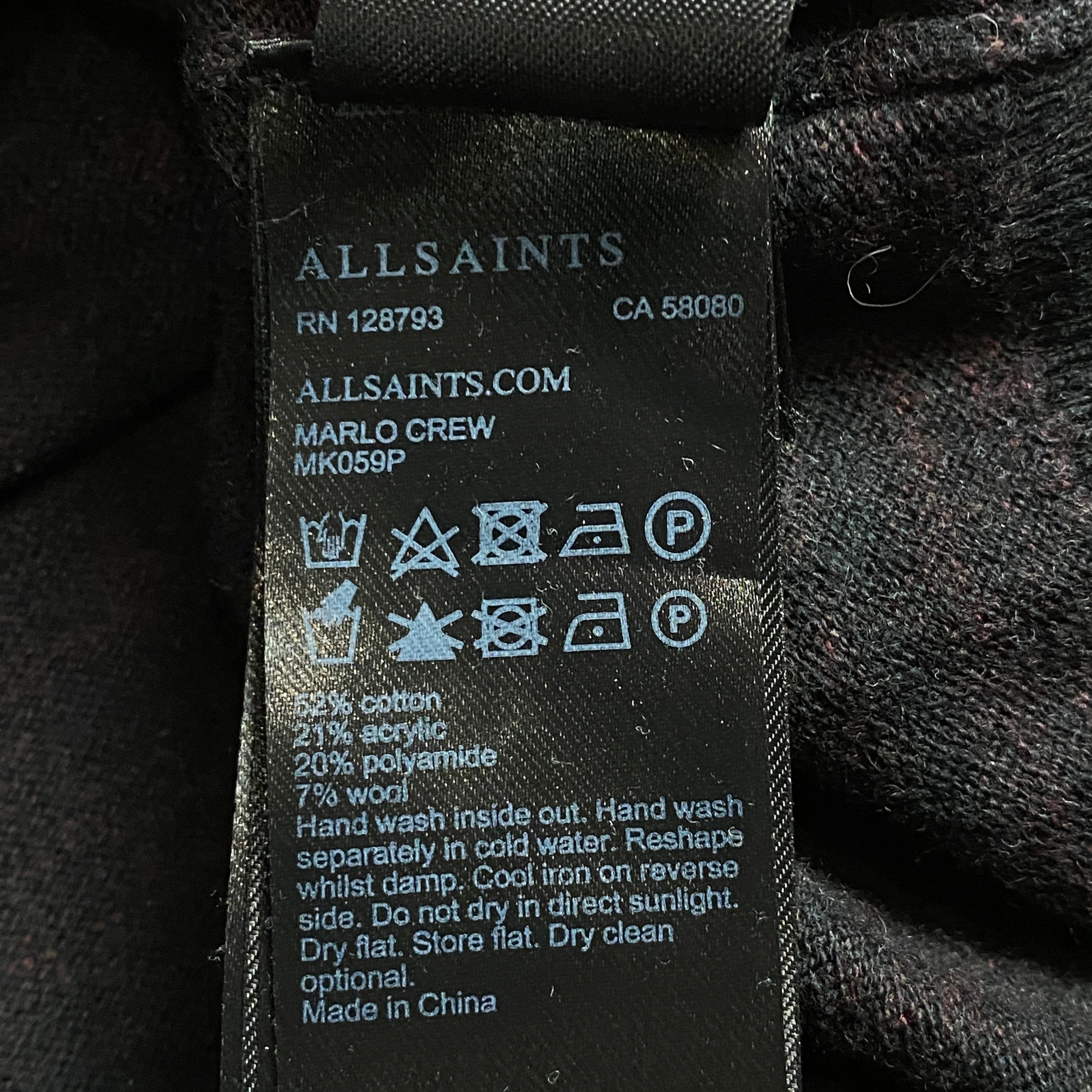 Allsaints Men’s Sweater Jumper Long Sleeve Allsaints Size S Size US S / EU 44-46 / 1 - 7 Thumbnail