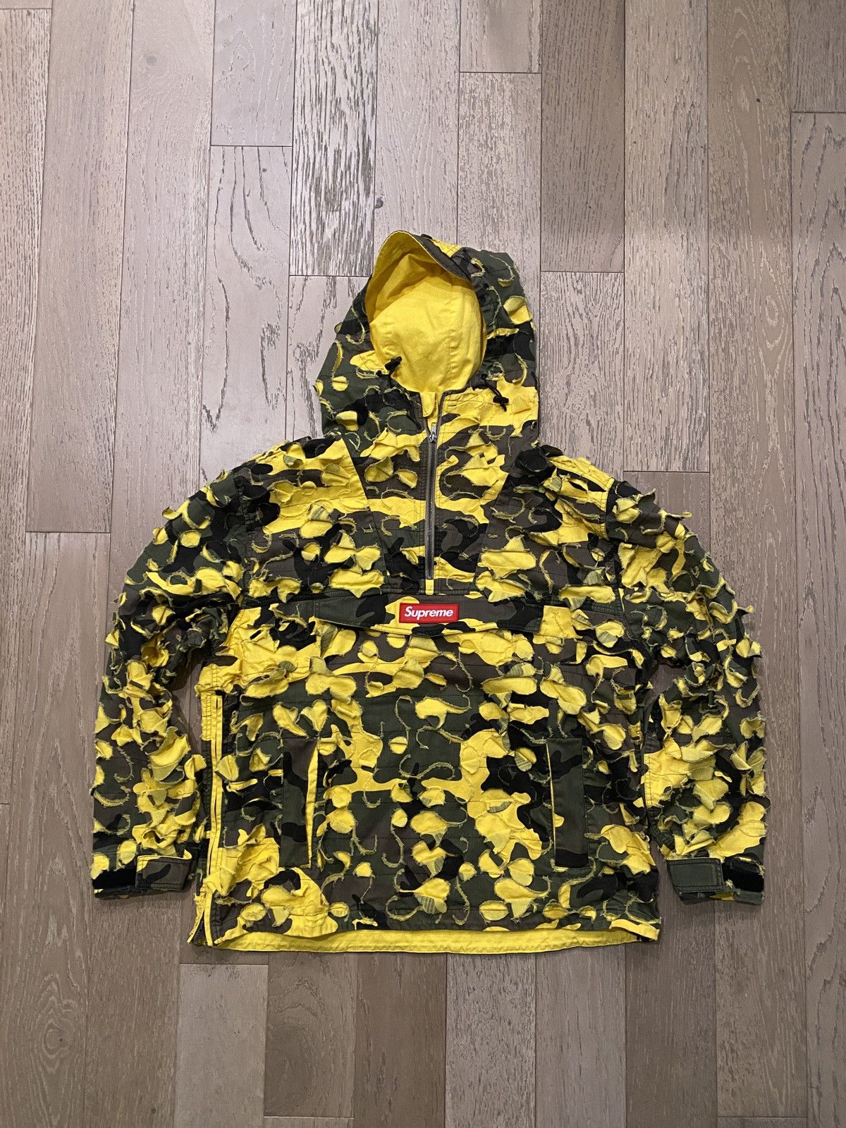 Supreme Supreme Griffin Anorak Jacket XL Yellow/Camo FW22 | Grailed