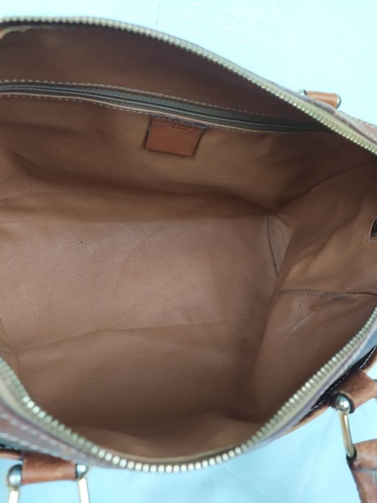 Celine Authentic Celine Brown Leather Boston Handbag Size ONE SIZE - 12 Thumbnail