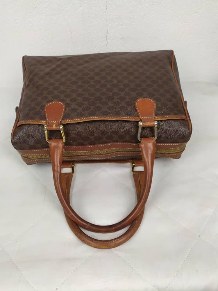 Celine Authentic Celine Brown Leather Boston Handbag Size ONE SIZE - 9 Thumbnail