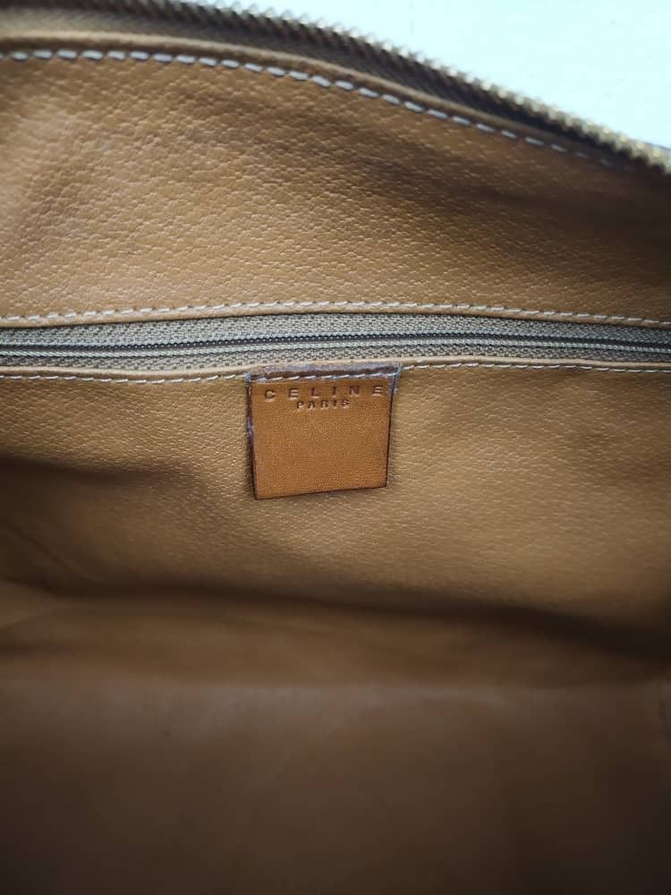 Celine Authentic Celine Brown Leather Boston Handbag Size ONE SIZE - 14 Thumbnail