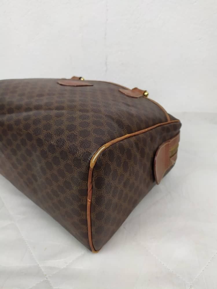 Celine Authentic Celine Brown Leather Boston Handbag Size ONE SIZE - 6 Thumbnail
