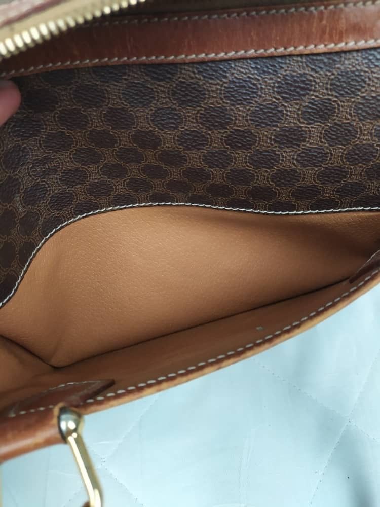 Celine Authentic Celine Brown Leather Boston Handbag Size ONE SIZE - 10 Thumbnail