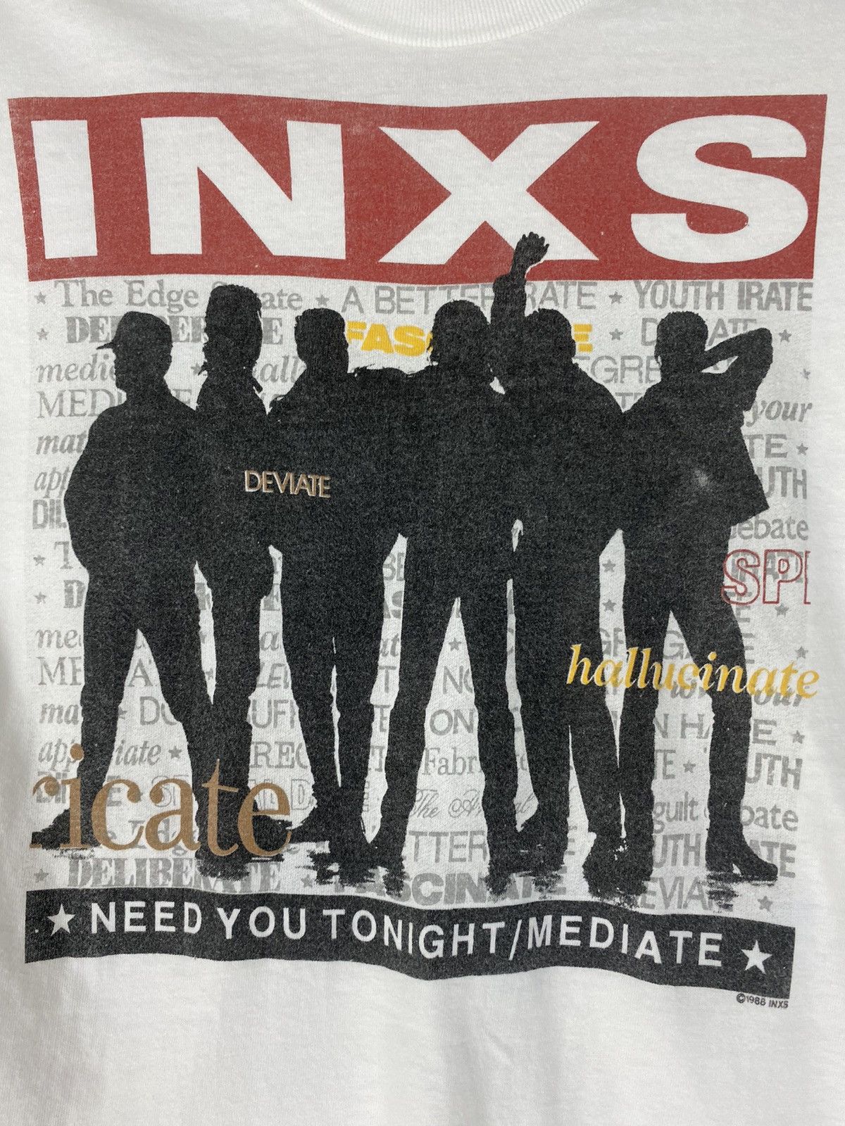 Band Tees Vintage rare 1988 INXS Size US M / EU 48-50 / 2 - 3 Thumbnail