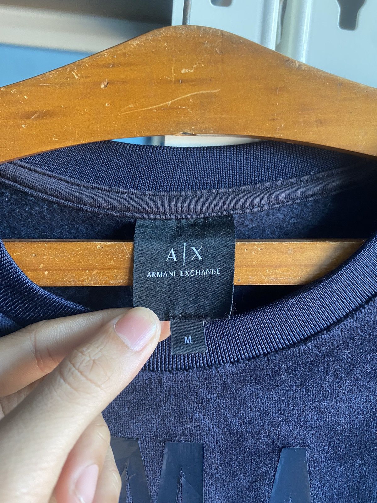 Armani Exchange × Vintage Vintage Armani Exchange Velvet Sweatshirt Size US S / EU 44-46 / 1 - 6 Thumbnail