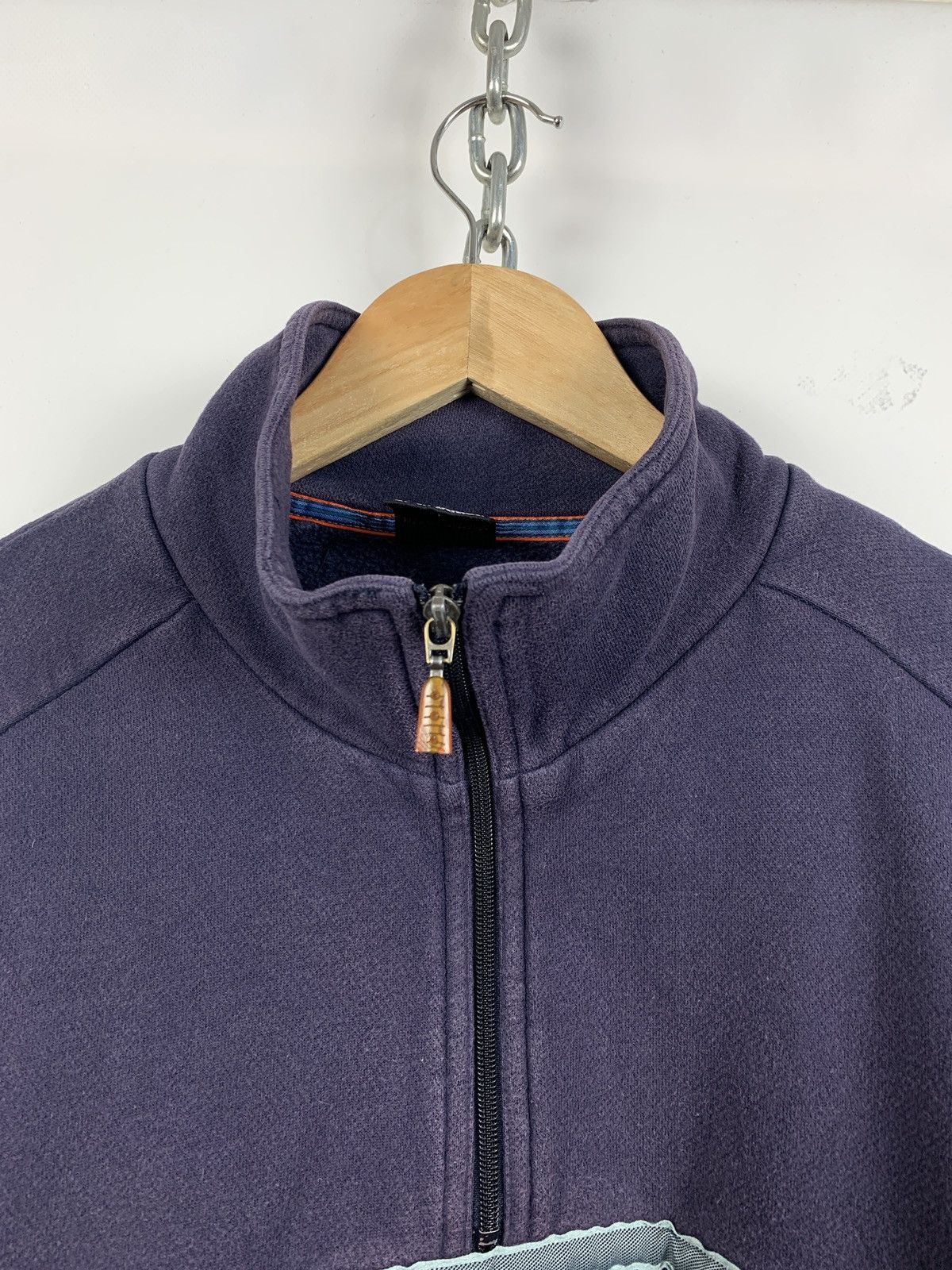Nike 90s Vintage Nike Center Swoosh Faded Navy Zip 1/4 Pullover Size US XL / EU 56 / 4 - 10 Thumbnail