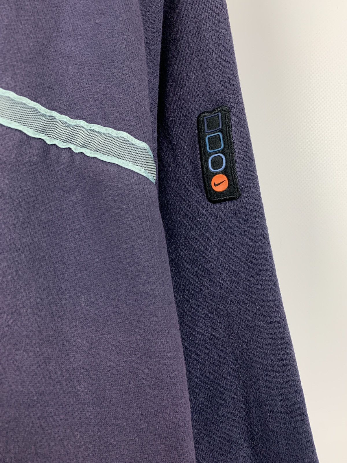 Nike 90s Vintage Nike Center Swoosh Faded Navy Zip 1/4 Pullover Size US XL / EU 56 / 4 - 7 Thumbnail