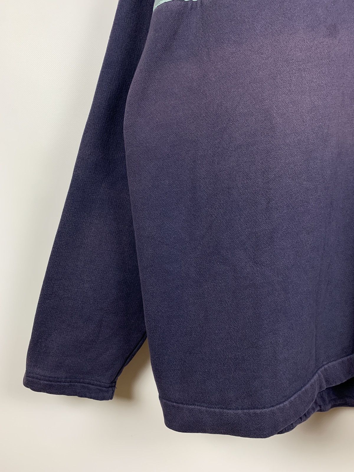 Nike 90s Vintage Nike Center Swoosh Faded Navy Zip 1/4 Pullover Size US XL / EU 56 / 4 - 8 Thumbnail