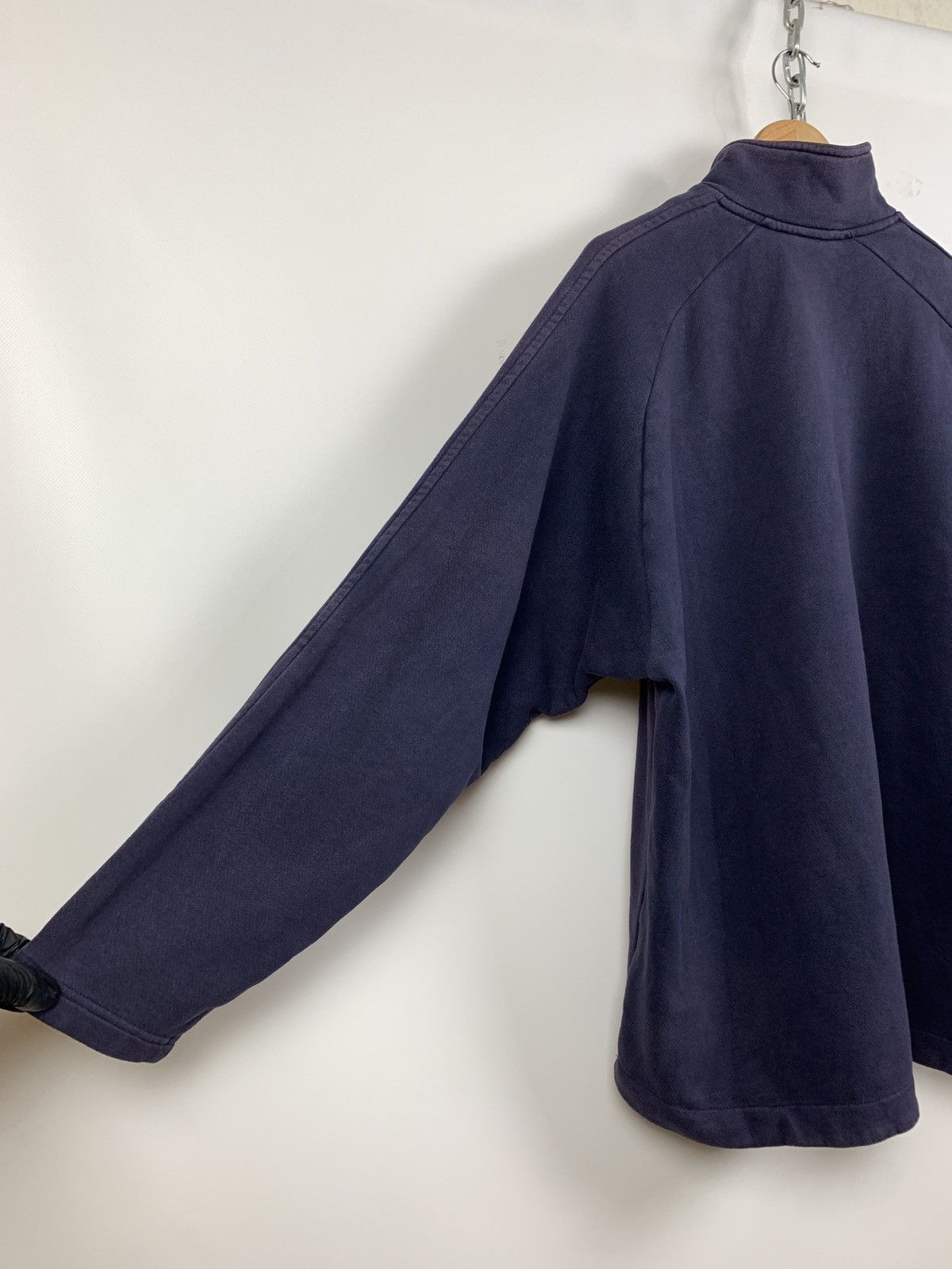 Nike 90s Vintage Nike Center Swoosh Faded Navy Zip 1/4 Pullover Size US XL / EU 56 / 4 - 18 Thumbnail