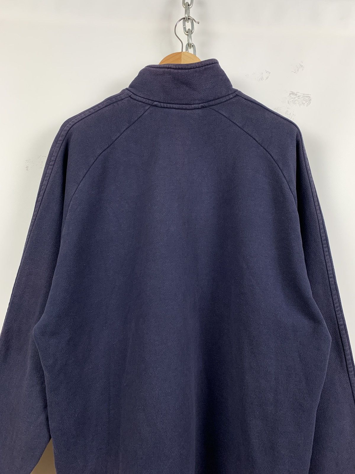 Nike 90s Vintage Nike Center Swoosh Faded Navy Zip 1/4 Pullover Size US XL / EU 56 / 4 - 14 Thumbnail