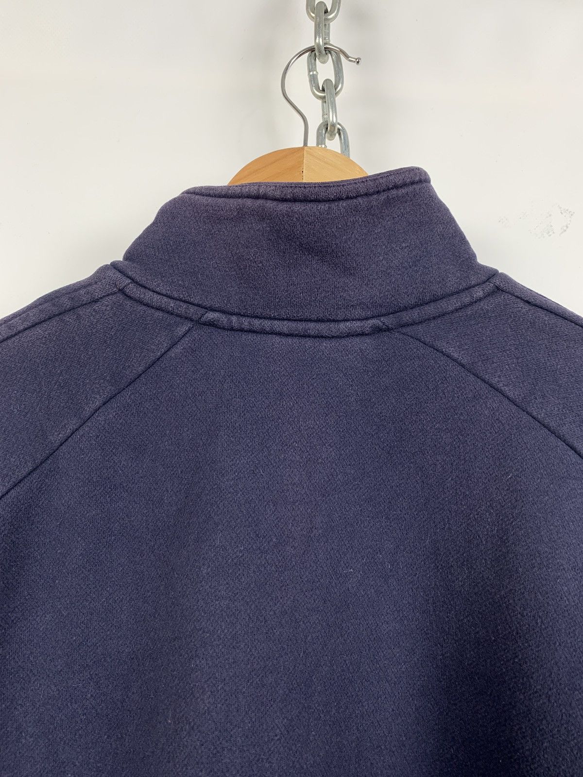 Nike 90s Vintage Nike Center Swoosh Faded Navy Zip 1/4 Pullover Size US XL / EU 56 / 4 - 15 Thumbnail