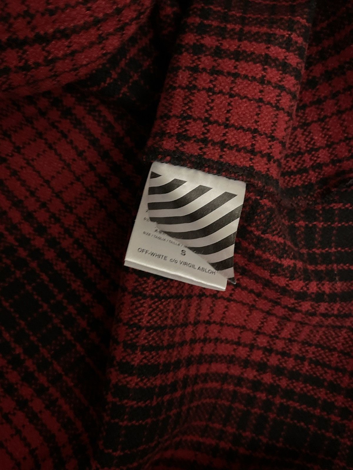 Off-White OFF WHITE RED WOOL OVERSIZED BUTTON UP LIGHT JACKET Size US S / EU 44-46 / 1 - 4 Thumbnail