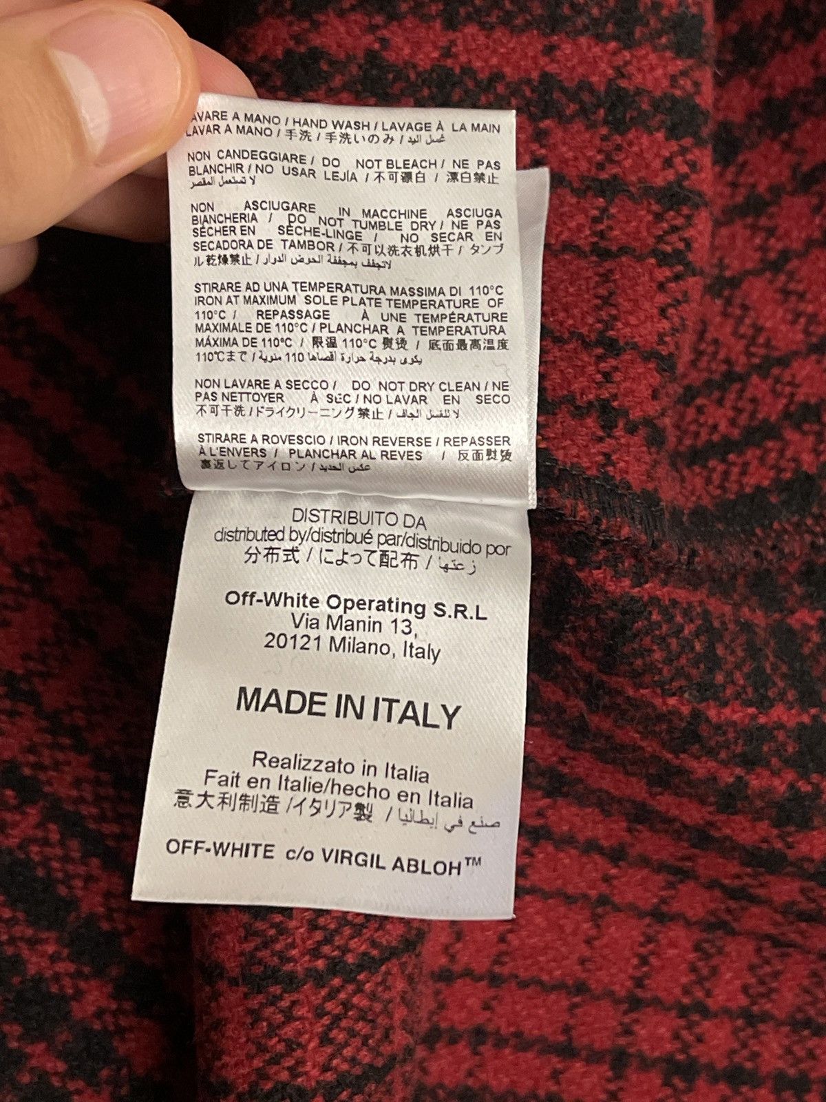 Off-White OFF WHITE RED WOOL OVERSIZED BUTTON UP LIGHT JACKET Size US S / EU 44-46 / 1 - 6 Thumbnail