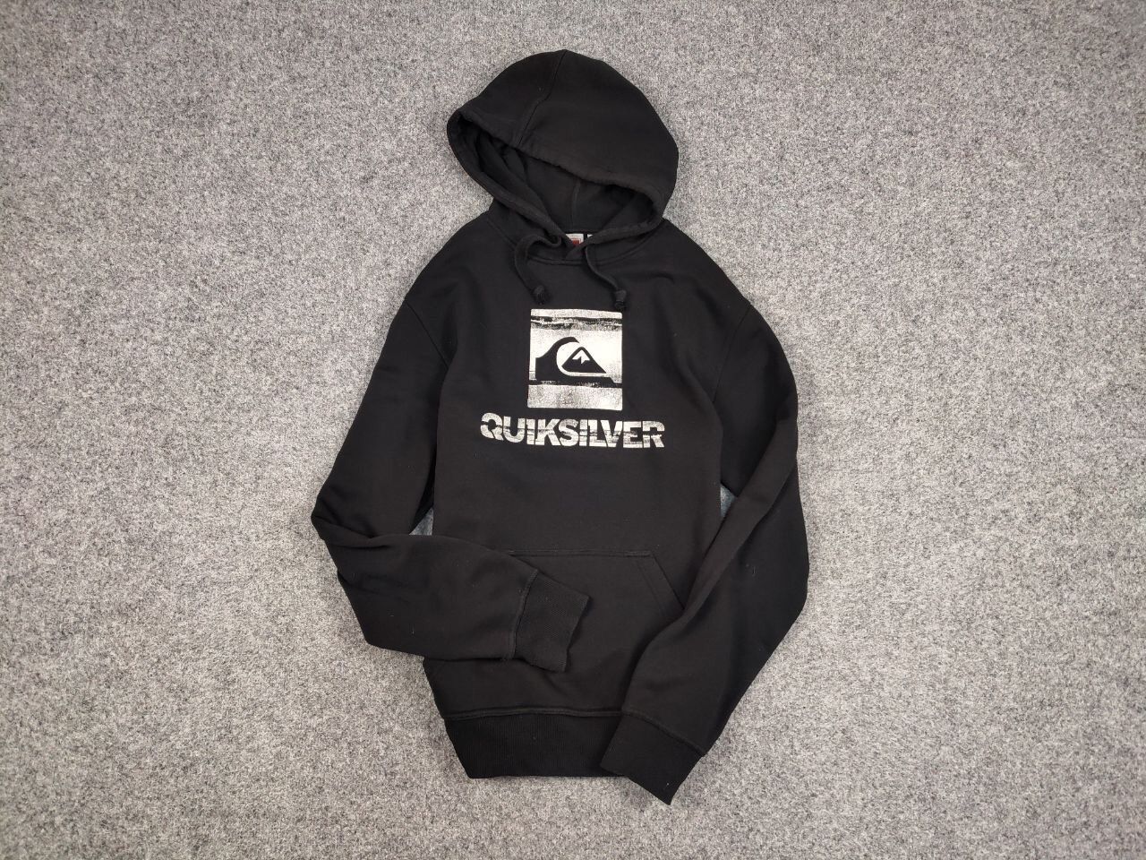 Quiksilver Vintage 90's Quiksilver Black Big Logo Hoodie Sweatshirt Size US L / EU 52-54 / 3 - 12 Thumbnail