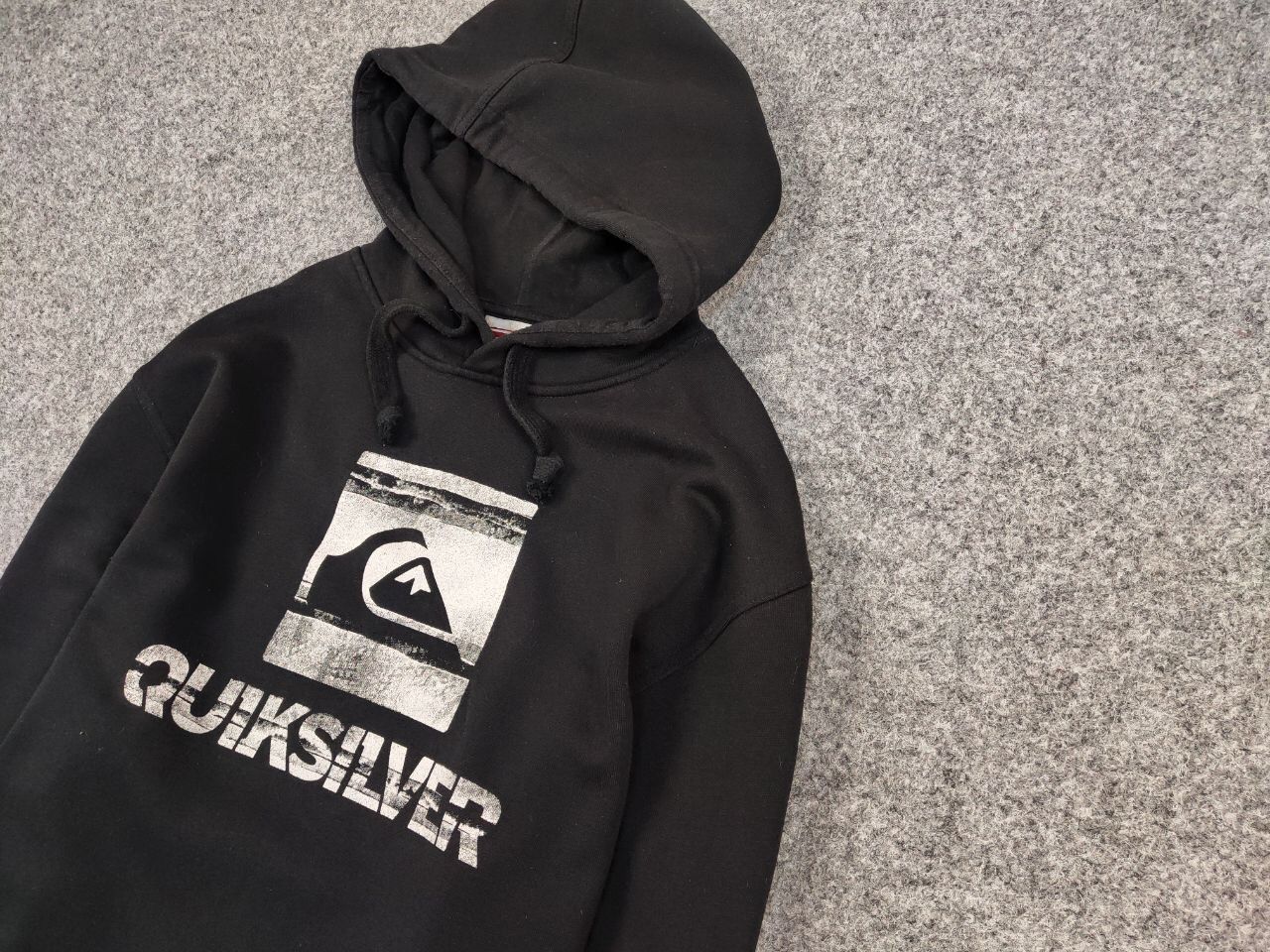 Quiksilver Vintage 90's Quiksilver Black Big Logo Hoodie Sweatshirt Size US L / EU 52-54 / 3 - 4 Thumbnail