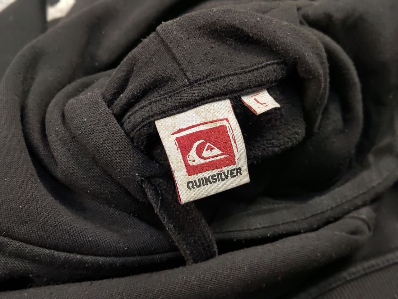 Quiksilver Vintage 90's Quiksilver Black Big Logo Hoodie Sweatshirt Size US L / EU 52-54 / 3 - 17 Thumbnail