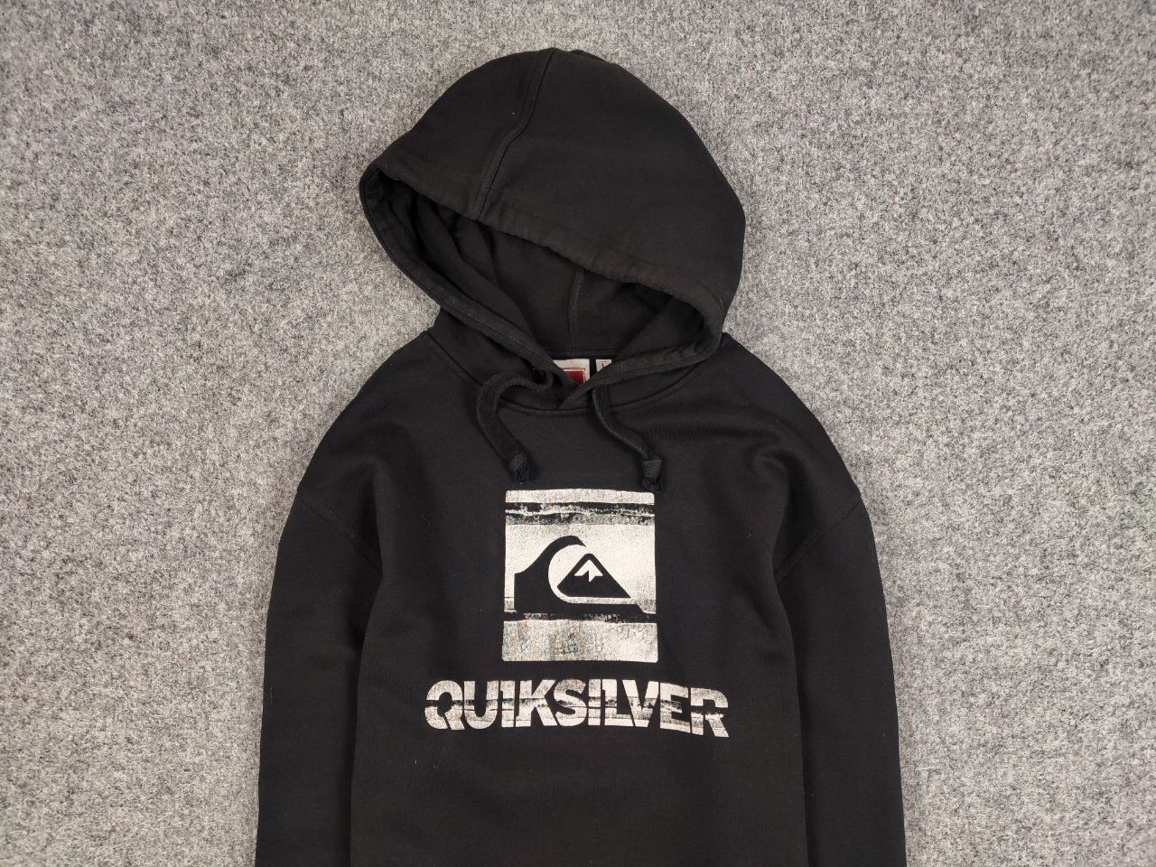 Quiksilver Vintage 90's Quiksilver Black Big Logo Hoodie Sweatshirt Size US L / EU 52-54 / 3 - 8 Thumbnail