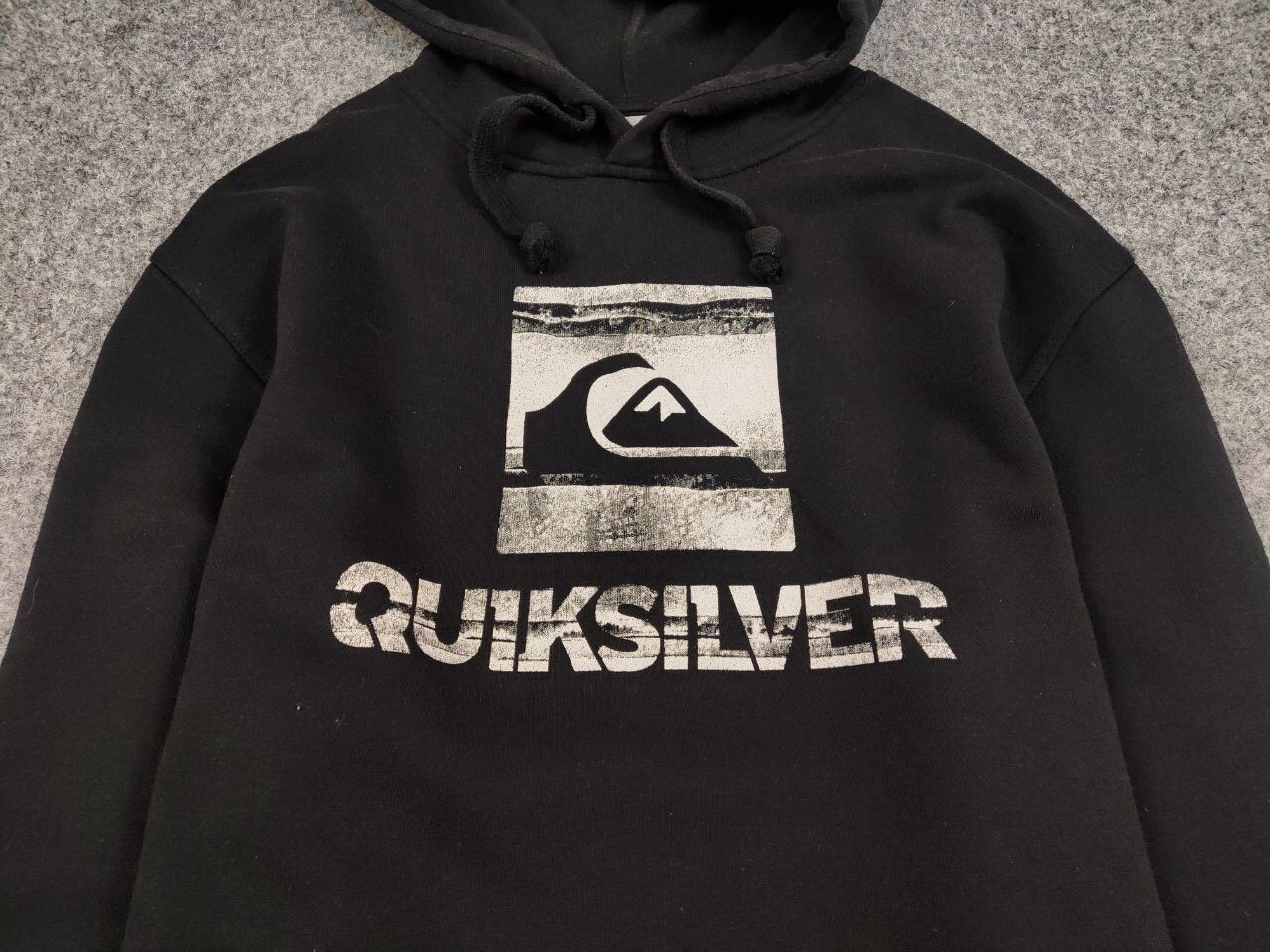 Quiksilver Vintage 90's Quiksilver Black Big Logo Hoodie Sweatshirt Size US L / EU 52-54 / 3 - 10 Thumbnail