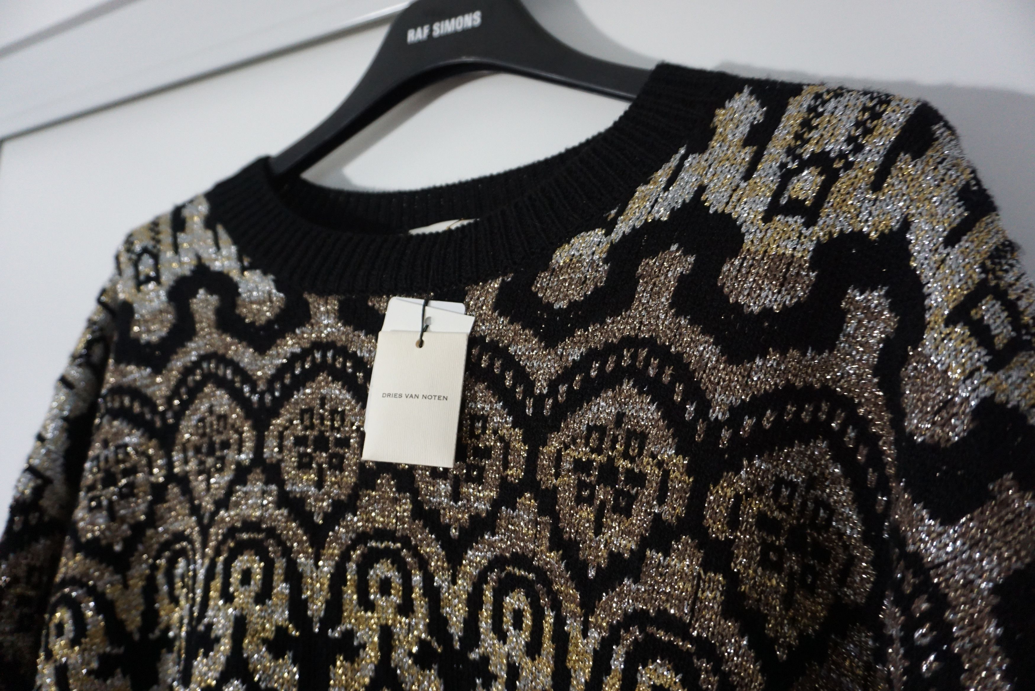Dries Van Noten DRIES VAN NOTEN AW18 METALLIC SWEATER $1300 Size US M / EU 48-50 / 2 - 4 Thumbnail