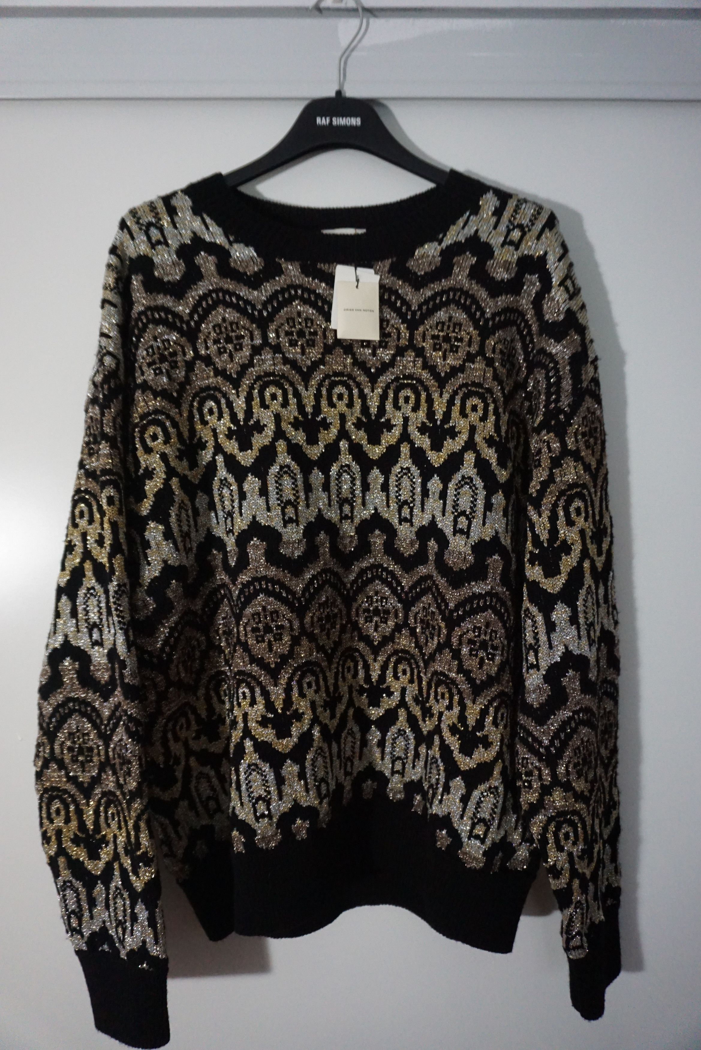 Dries Van Noten DRIES VAN NOTEN AW18 METALLIC SWEATER $1300 Size US M / EU 48-50 / 2 - 2 Thumbnail