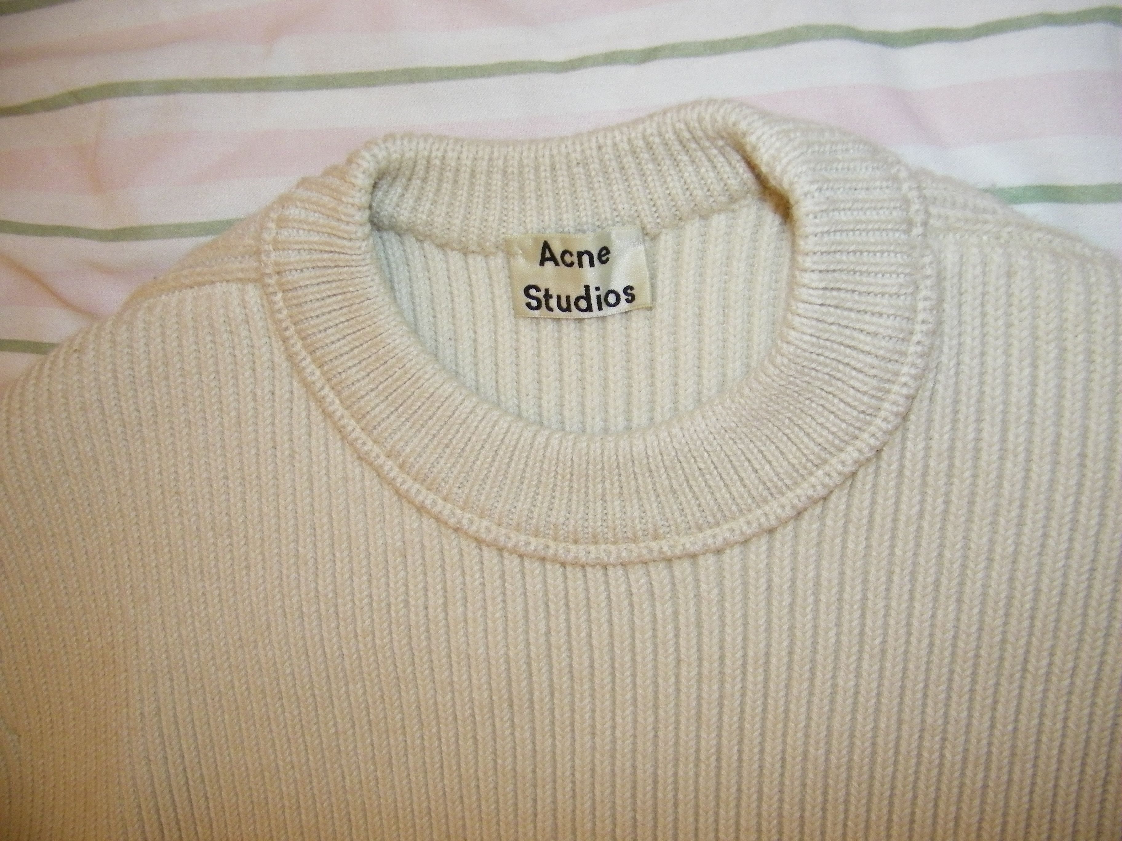 Acne Studios White Njal Dropped-shoulder Wool-blend Sweater Size US L / EU 52-54 / 3 - 3 Thumbnail