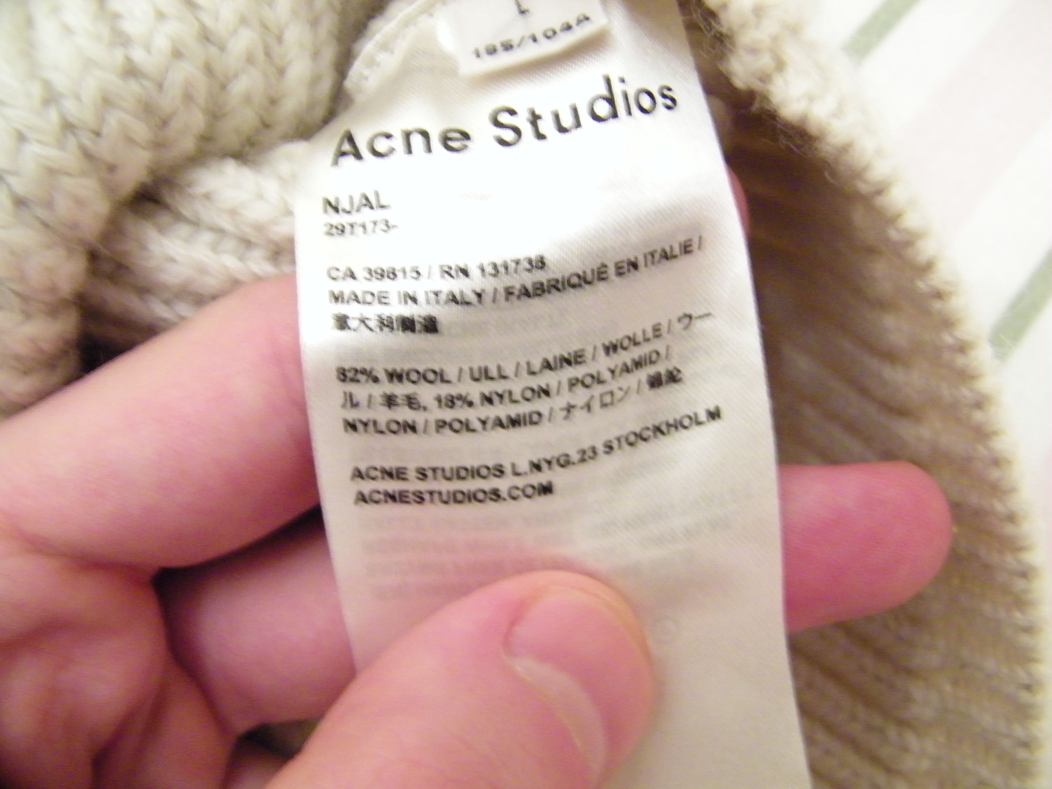 Acne Studios White Njal Dropped-shoulder Wool-blend Sweater Size US L / EU 52-54 / 3 - 4 Thumbnail