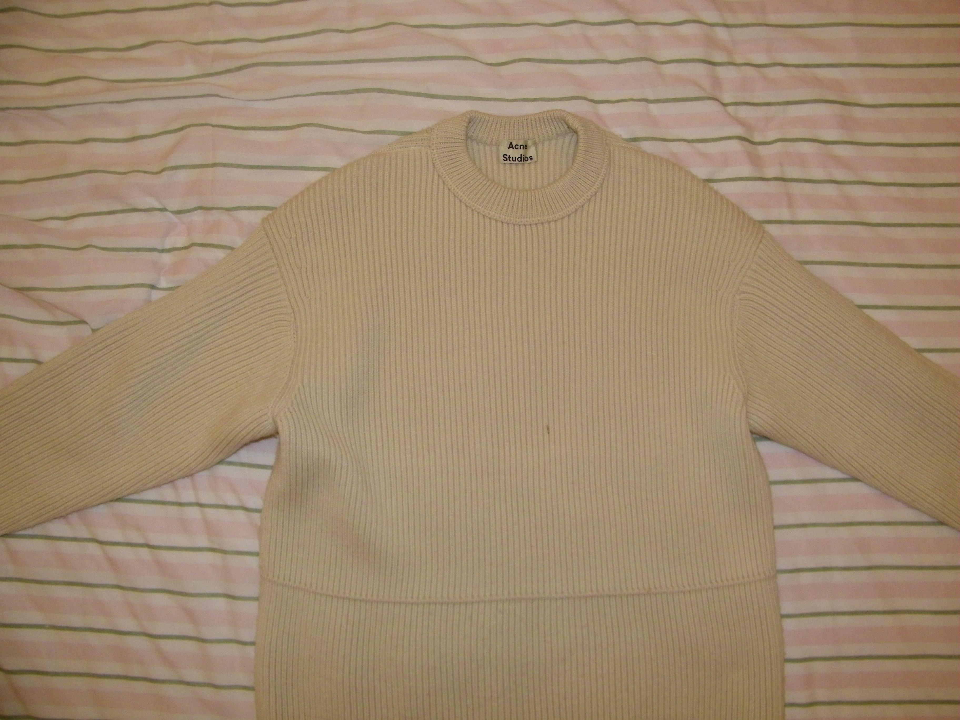 Acne Studios White Njal Dropped-shoulder Wool-blend Sweater Size US L / EU 52-54 / 3 - 2 Thumbnail