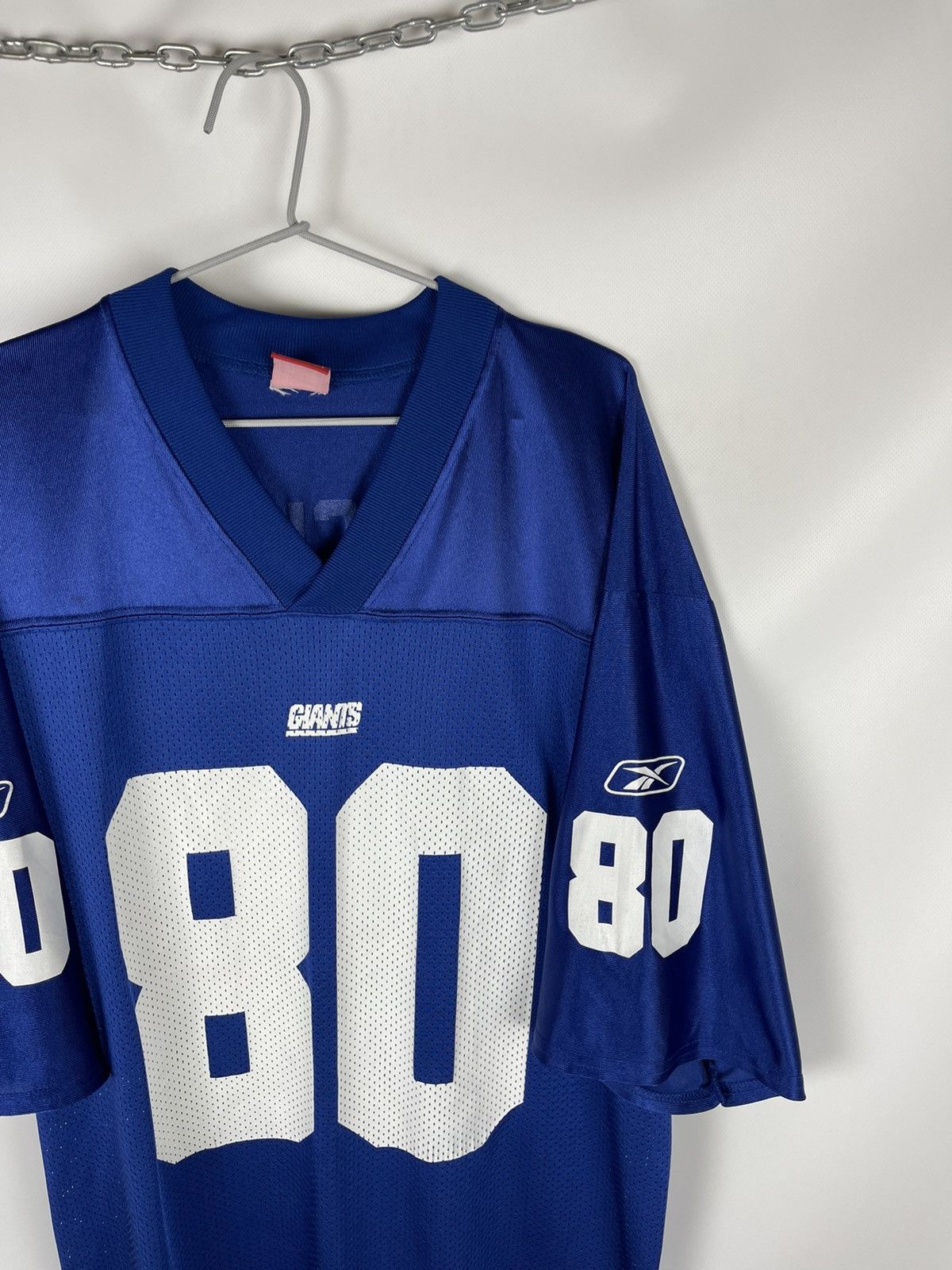 NFL Reebok NFL New York Giants #80 Jeremy Shockey jersey shirt Size US L / EU 52-54 / 3 - 4 Thumbnail