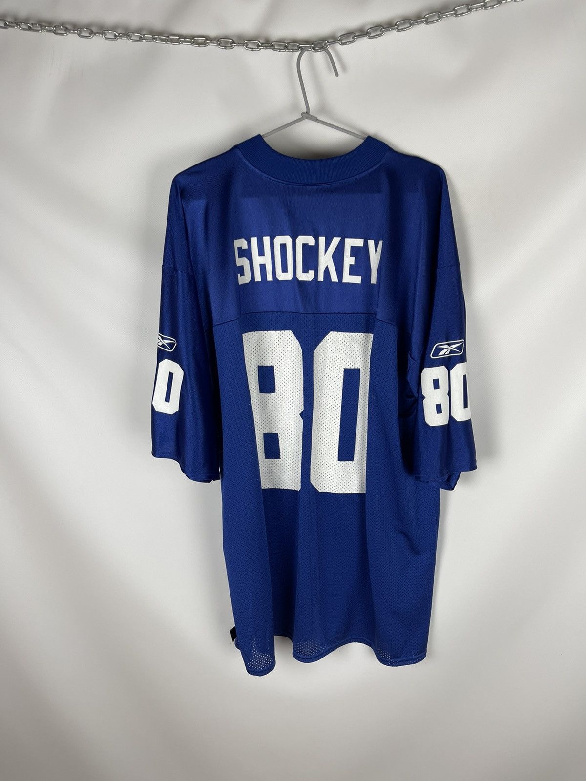 NFL Reebok NFL New York Giants #80 Jeremy Shockey jersey shirt Size US L / EU 52-54 / 3 - 2 Thumbnail