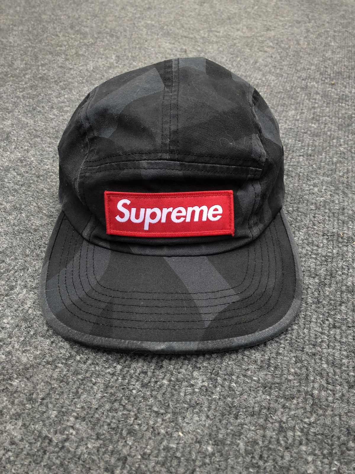 Supreme Supreme Military Camp Cap FW19 Black Tribal Camo | Grailed