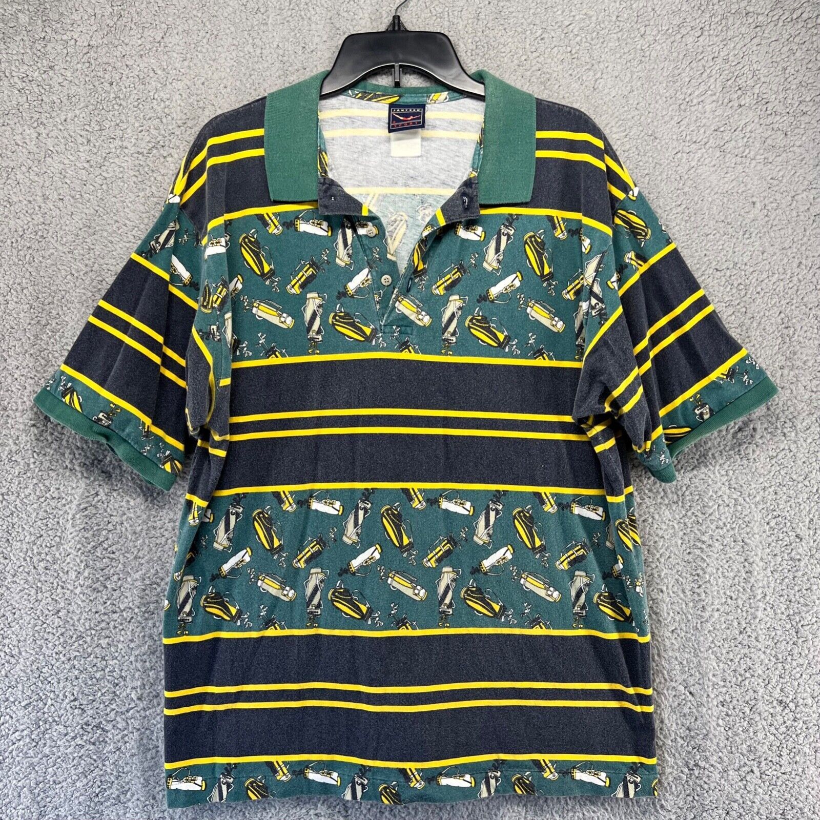 Jantzen Vintage Golf Polo Shirt Adult XL Extra Large Green Blue All ...