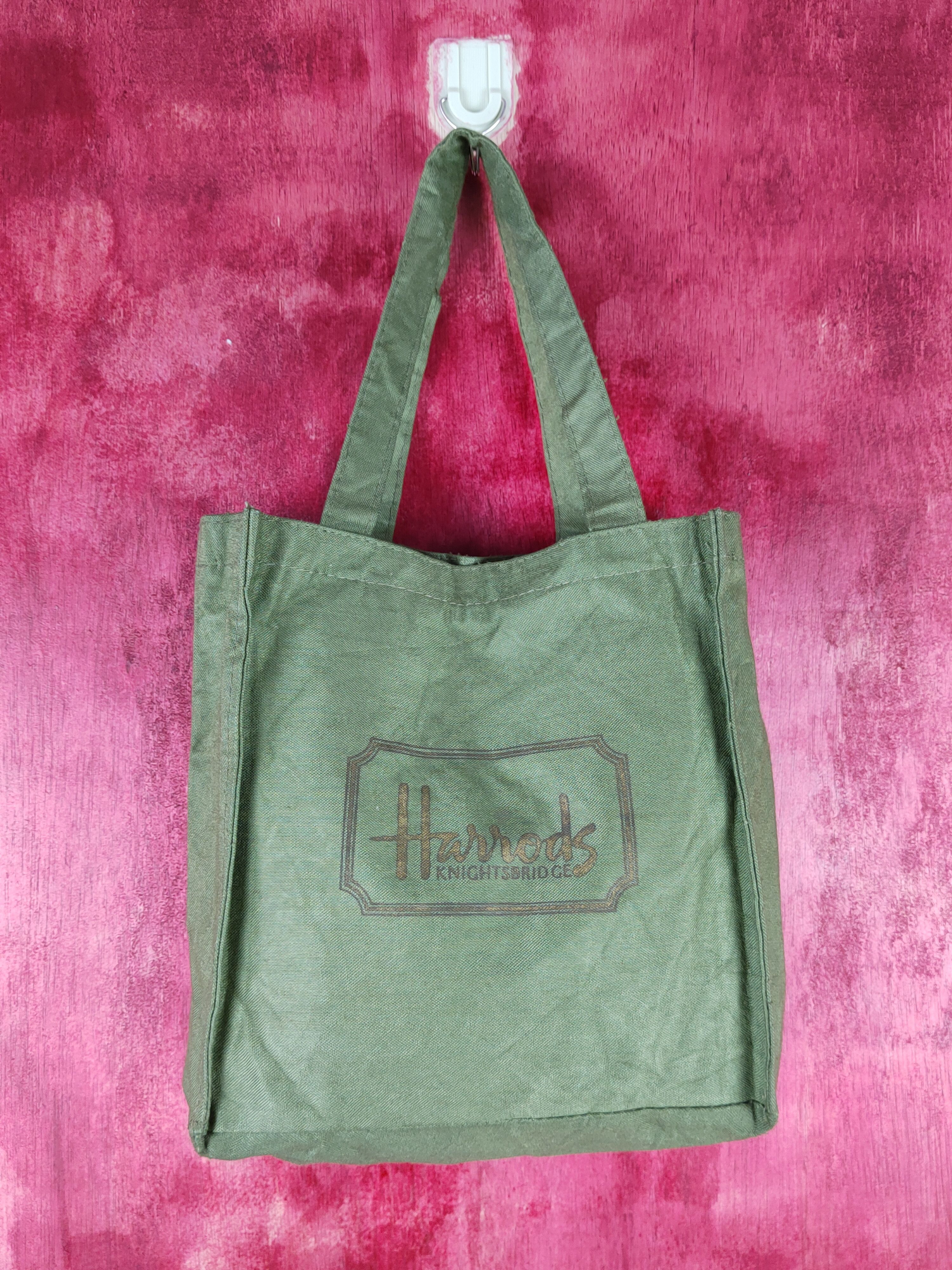 Vintage Harrods Knightbridge Shoulder Bag Sb030 in Green, Women's