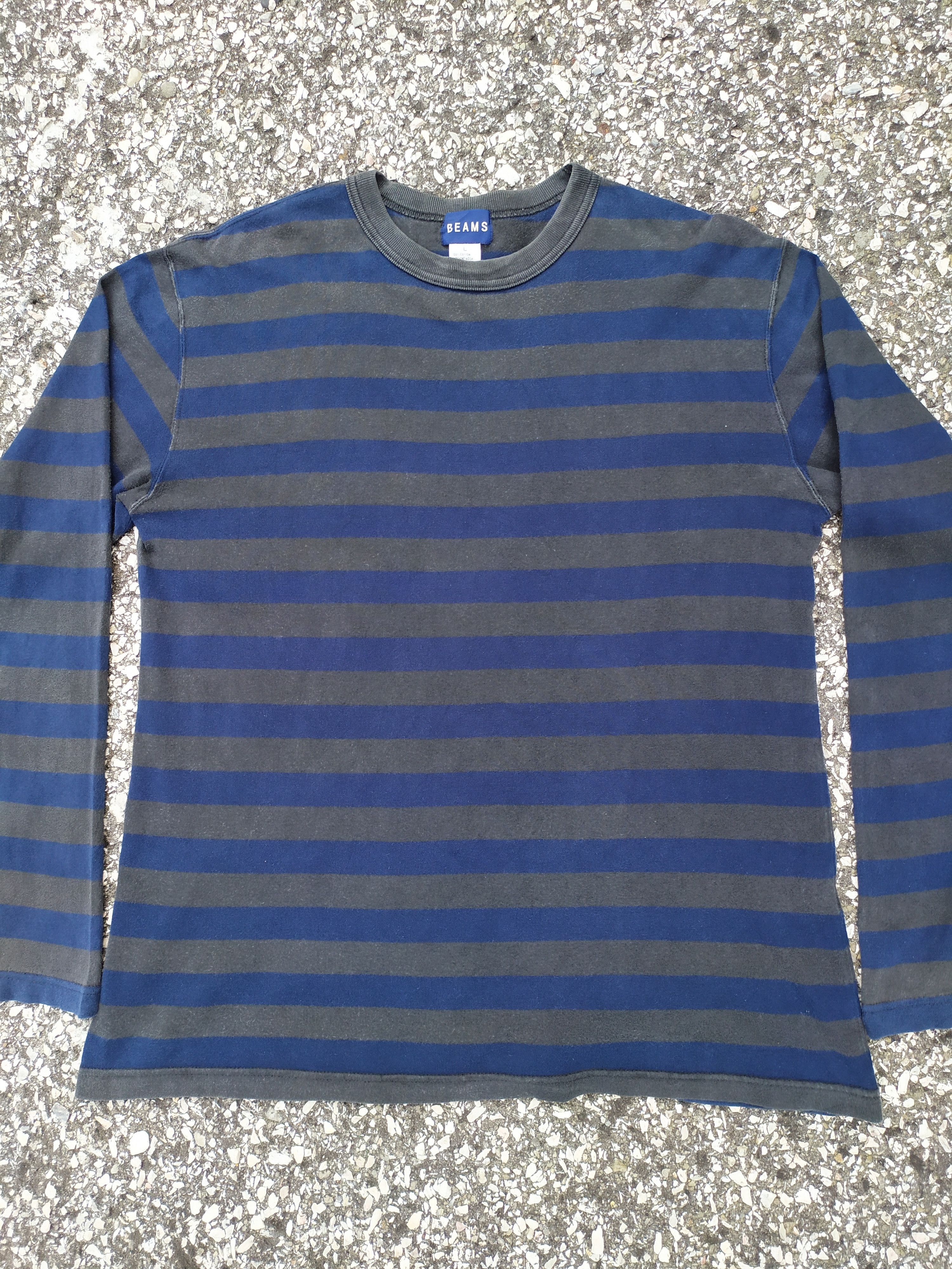 Beams Plus × Japanese Brand BEAMS Stripes Long Sleeve T-Shirt Size L / US 10 / IT 46 - 2 Thumbnail