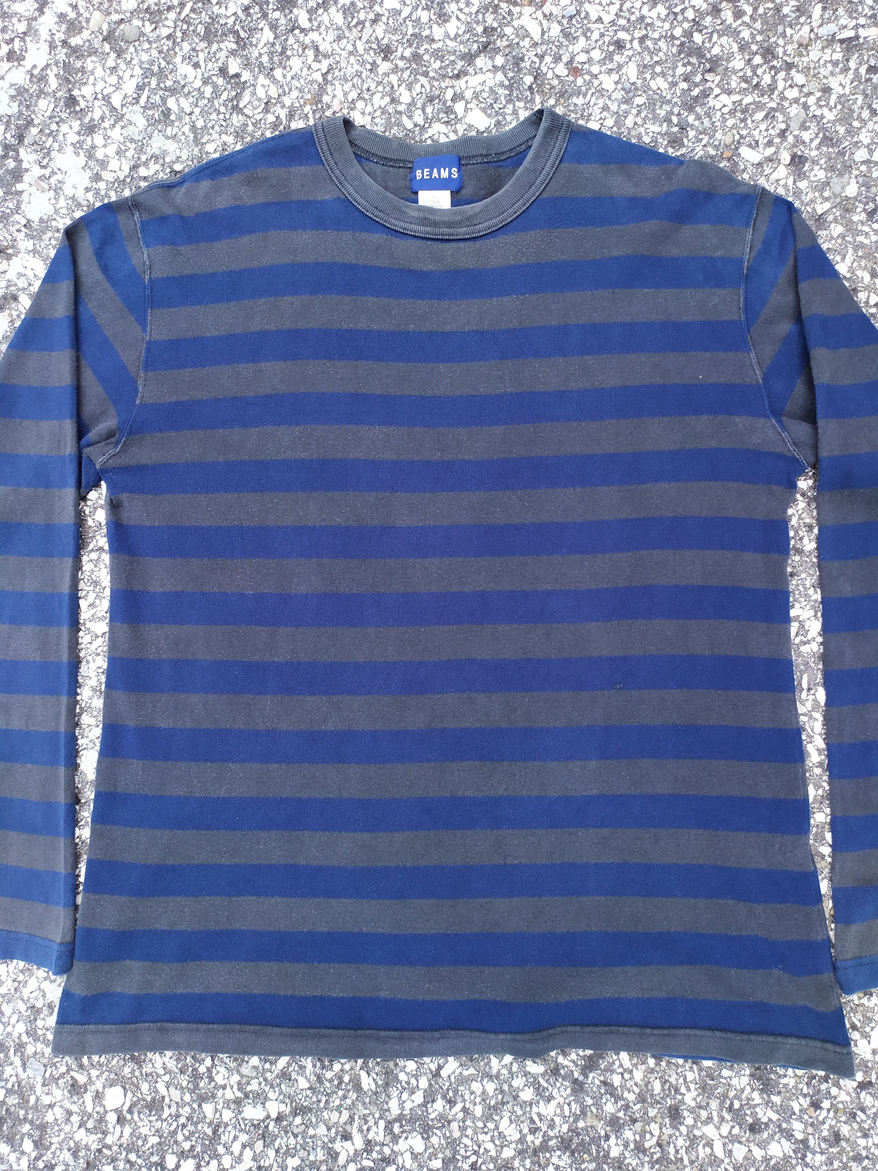 Beams Plus × Japanese Brand BEAMS Stripes Long Sleeve T-Shirt Size L / US 10 / IT 46 - 3 Thumbnail