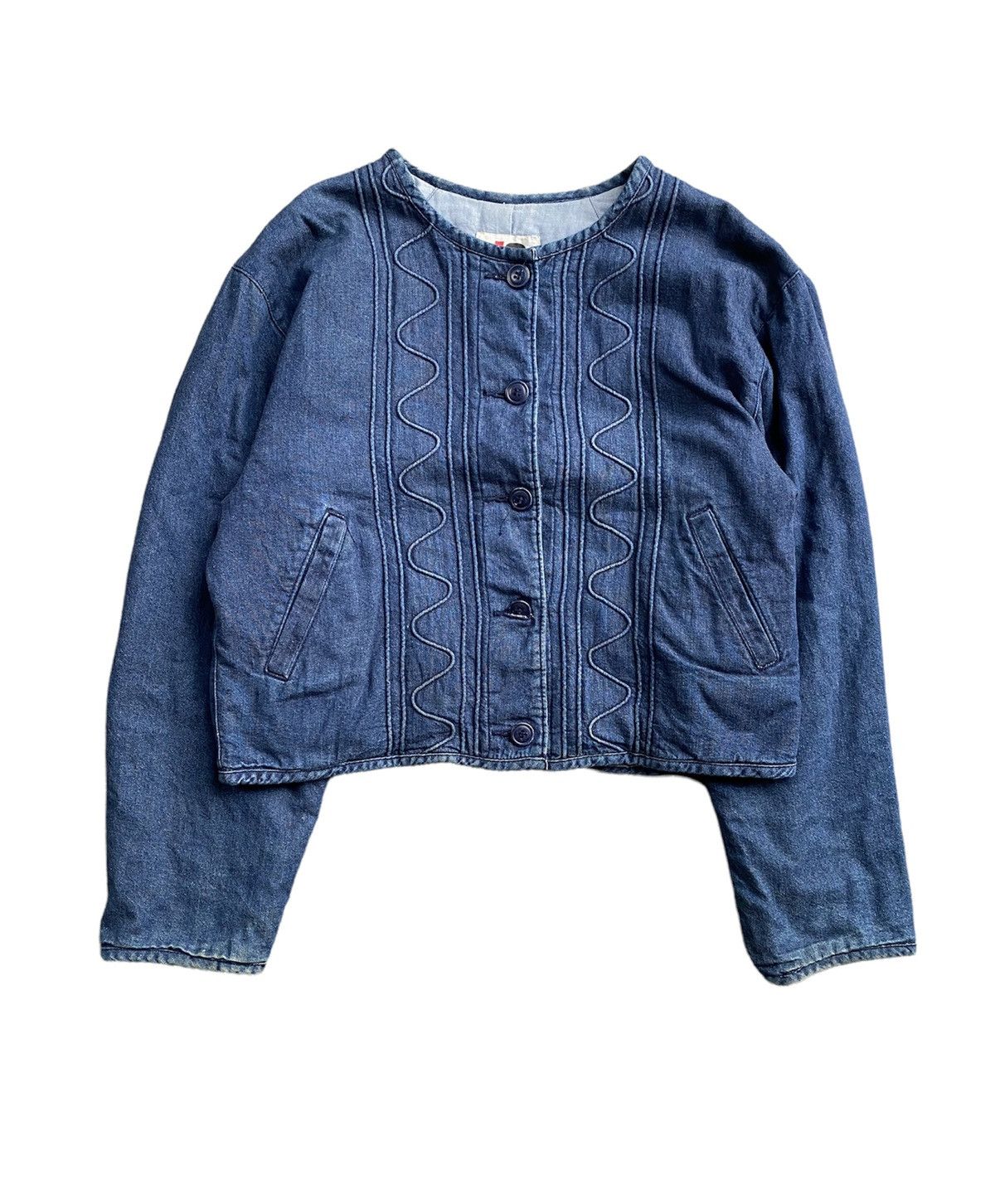 Issey Miyake 1990s I.S denim crop padded jacket Size US M / EU 48-50 / 2 - 1 Thumbnail